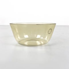 Italian modern Decorative bowl in transparent yellow Murano glass by Venini 1990