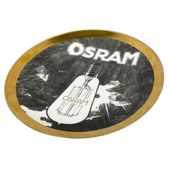 Italian modern decorative plate Osram by Fornasetti, 1970s