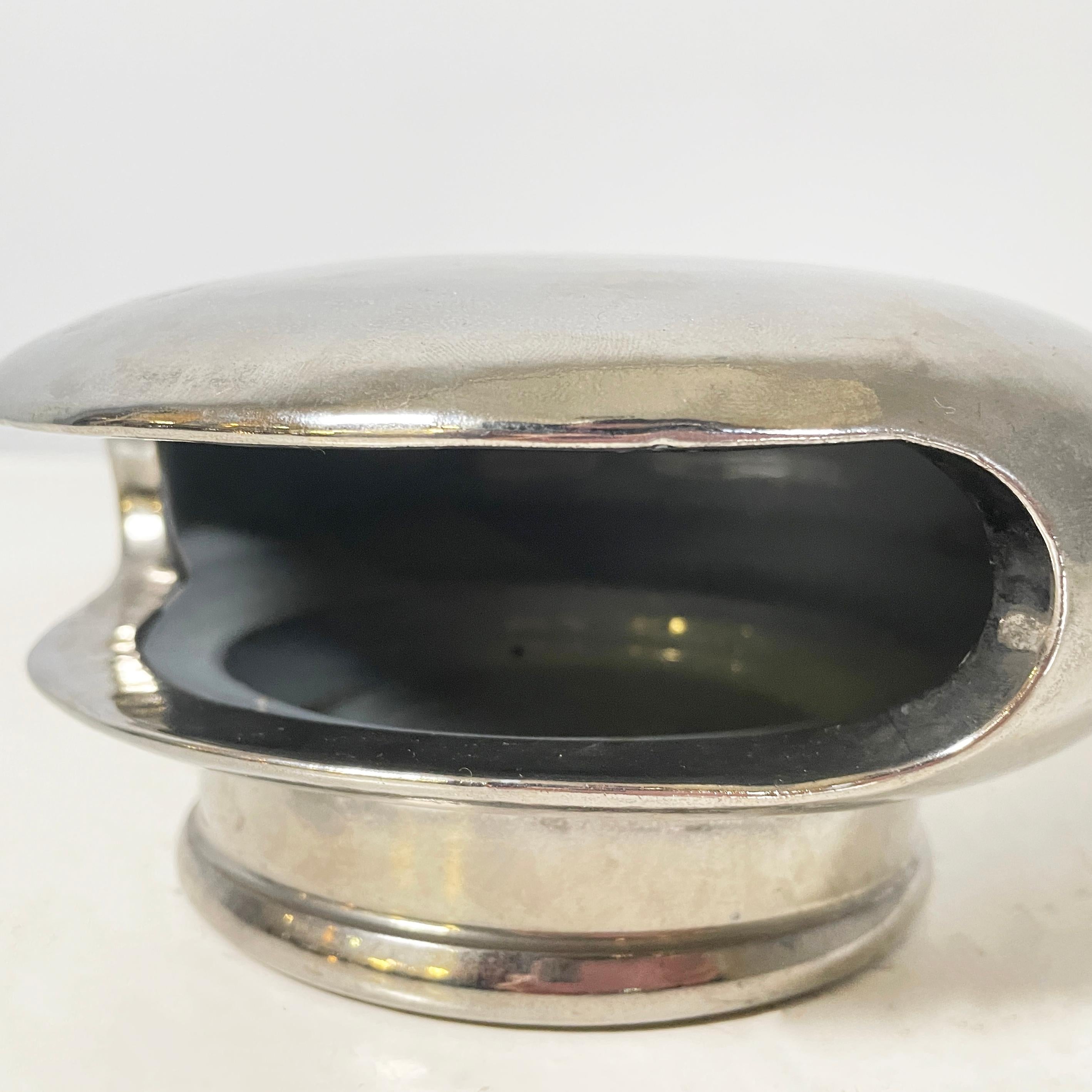 Italian modern Decorative table object or sculpture in silver ceramic, 2000s For Sale 3