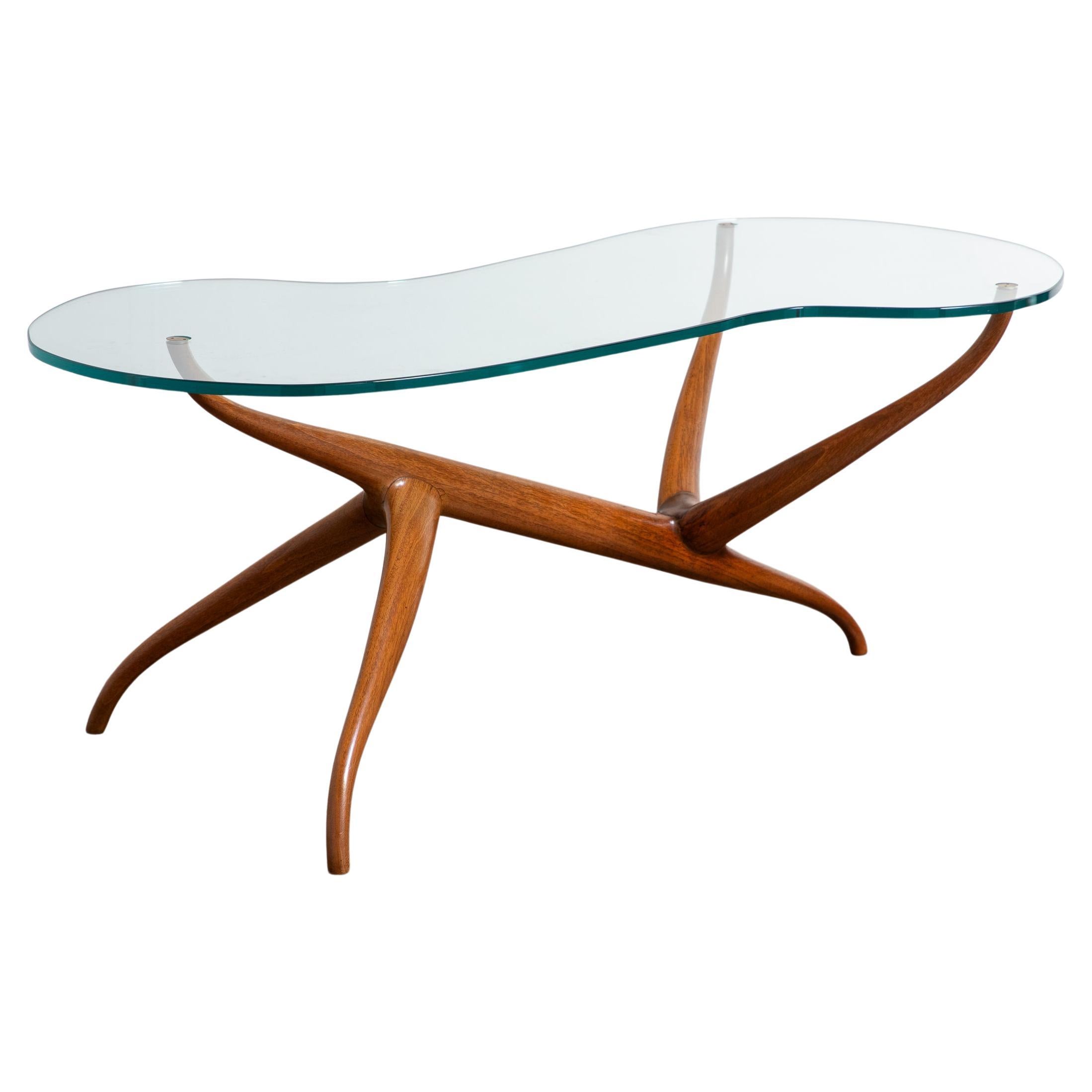 Italian Modern Designer Pierluigi Giordani Biomorphic Sculptural Coffee Table