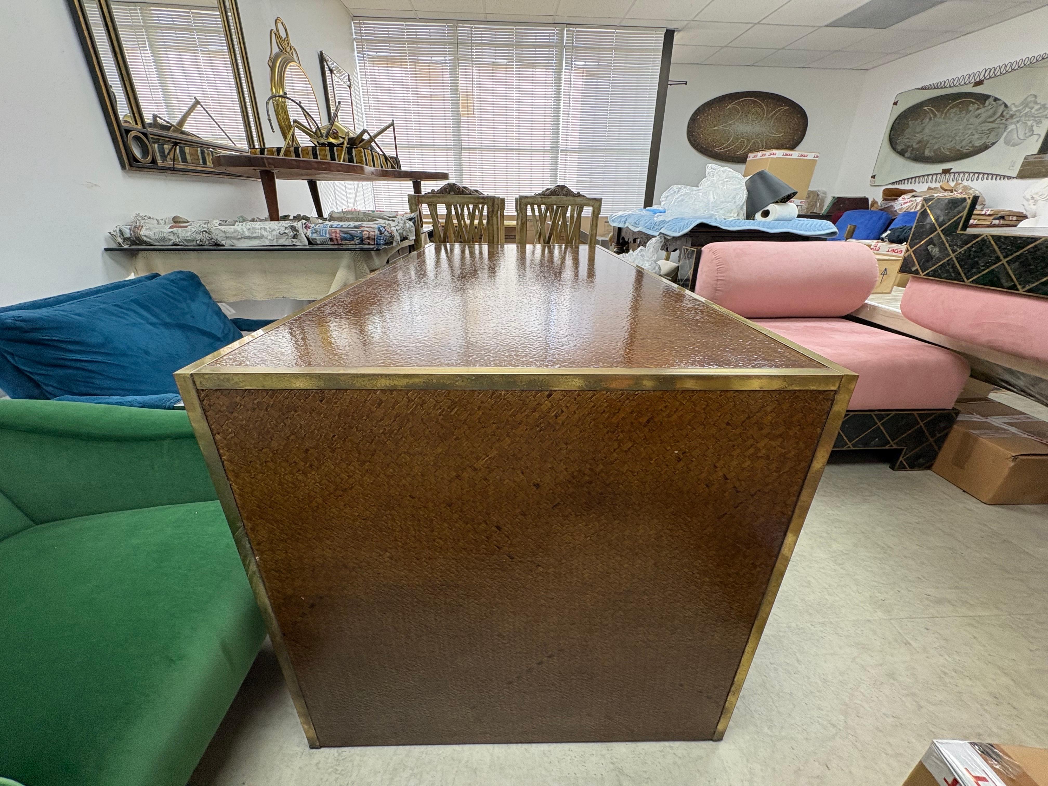 Brass Italian Modern Desk Designed By Sandro Petti For Sale