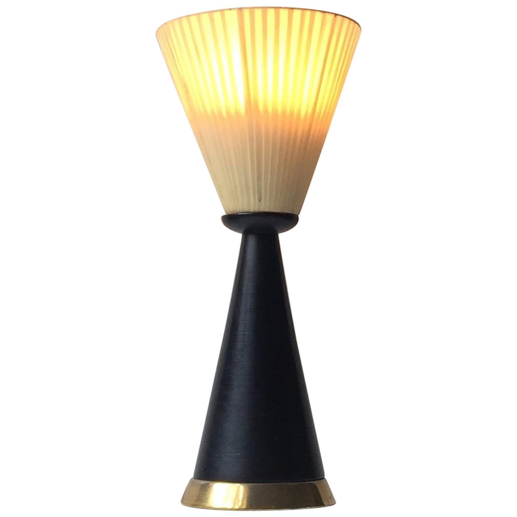 Italian Modern Diablo Table Lamp with Brass Accents, 1960s