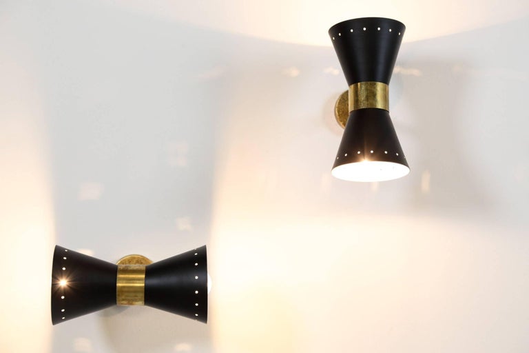European Italian Modern Diabolo Sconce Stilnovo Style, Wall Light For Sale
