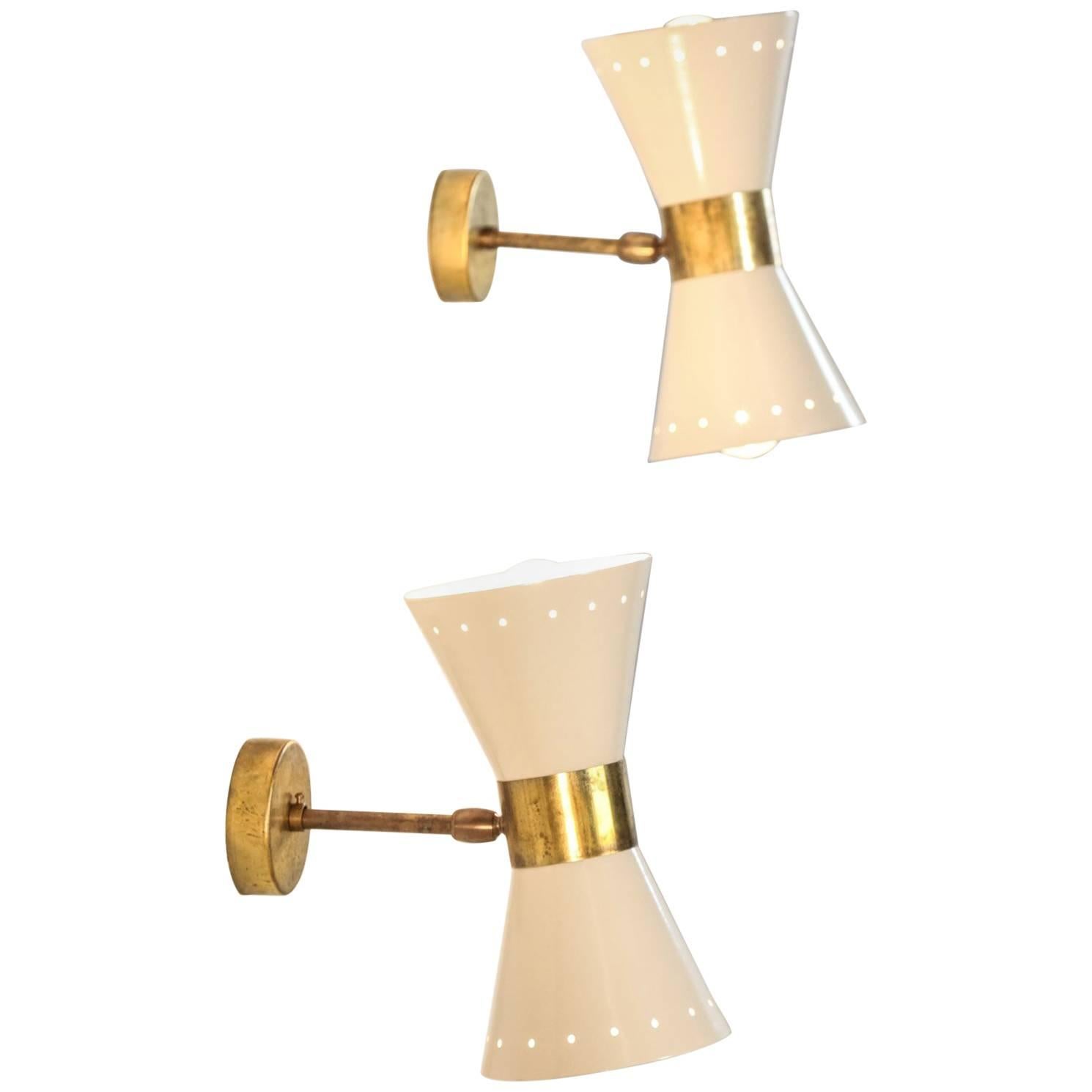 Italian Modern Diabolo Sconces Stilnovo Style, Wall Light