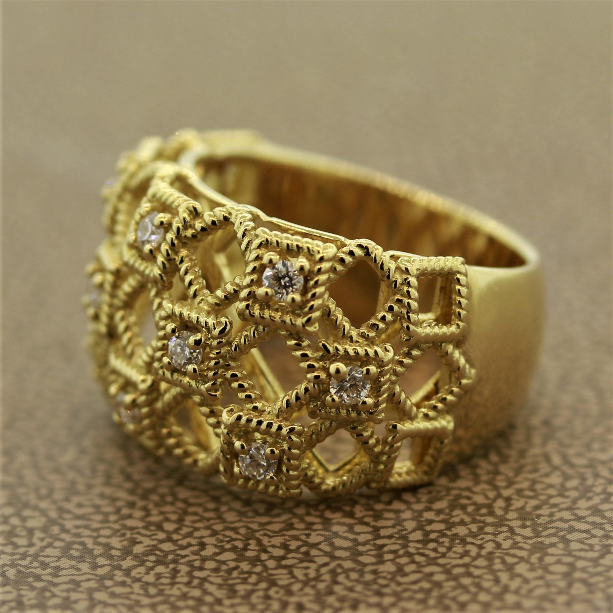 modern gold rings