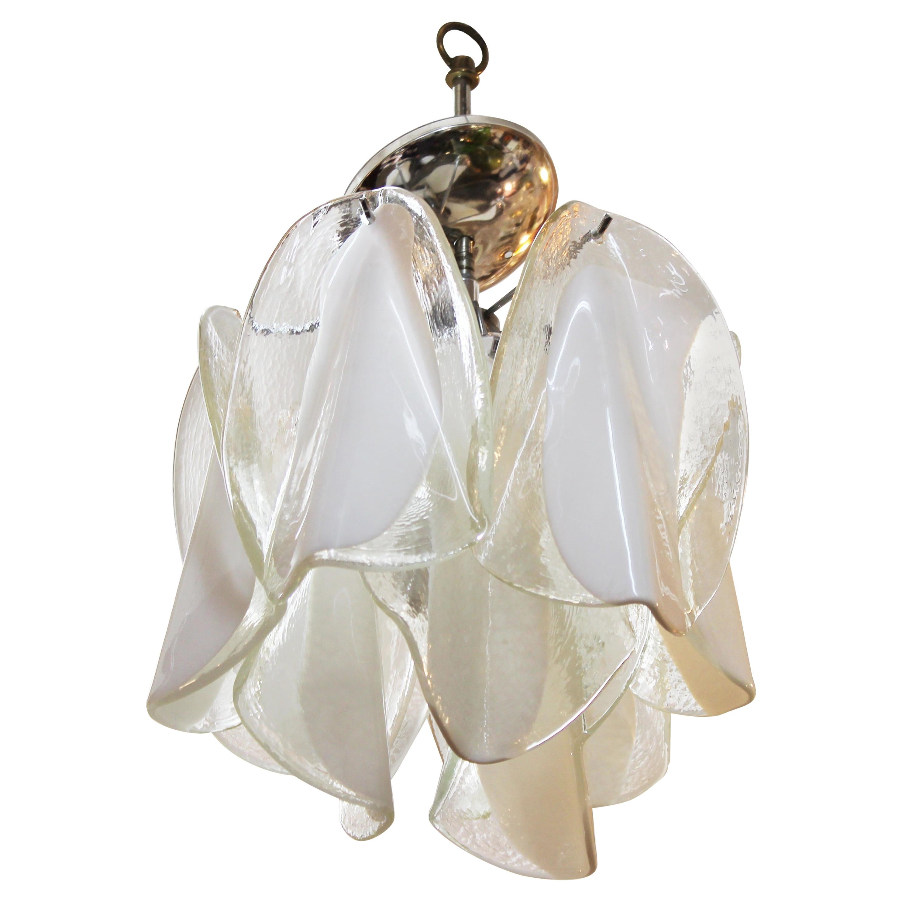 Italian Modern Diminutive Murano Glass Handkerchief Pendant