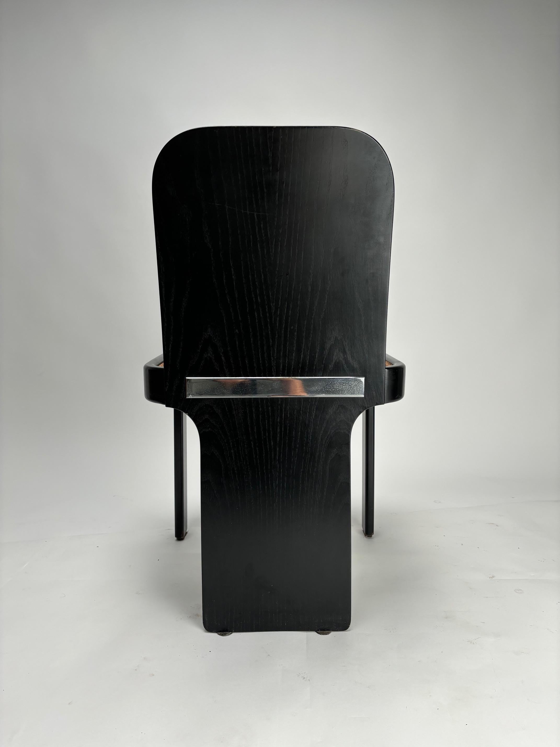 Sillas de comedor modernas italianas de Pierluigi Molinari para Pozzi Milano, Italia Años 70 Italiano en venta