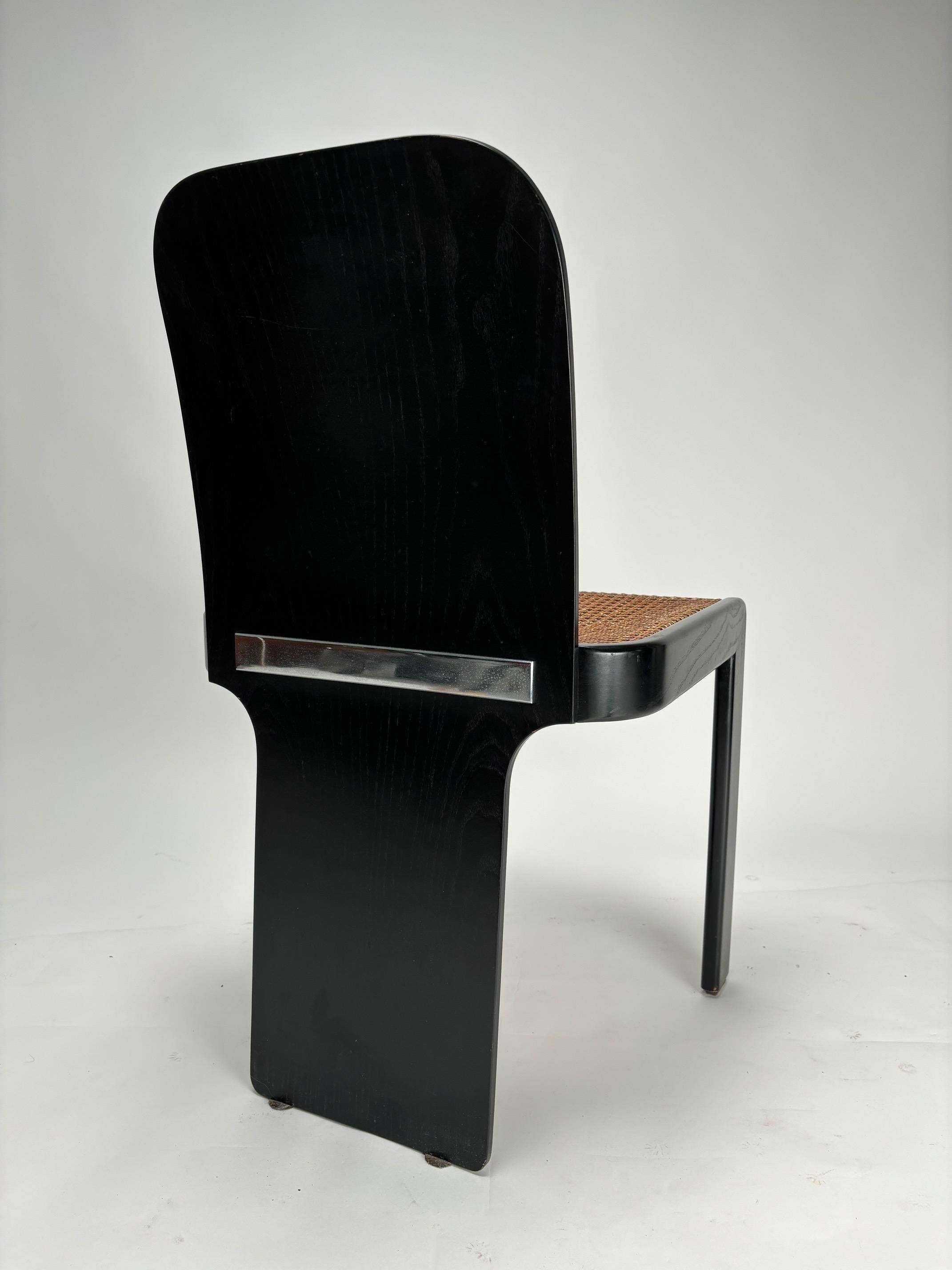 Sillas de comedor modernas italianas de Pierluigi Molinari para Pozzi Milano, Italia Años 70 Lacado en venta