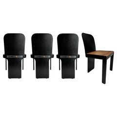 Sillas de comedor modernas italianas de Pierluigi Molinari para Pozzi Milano, Italia Años 70