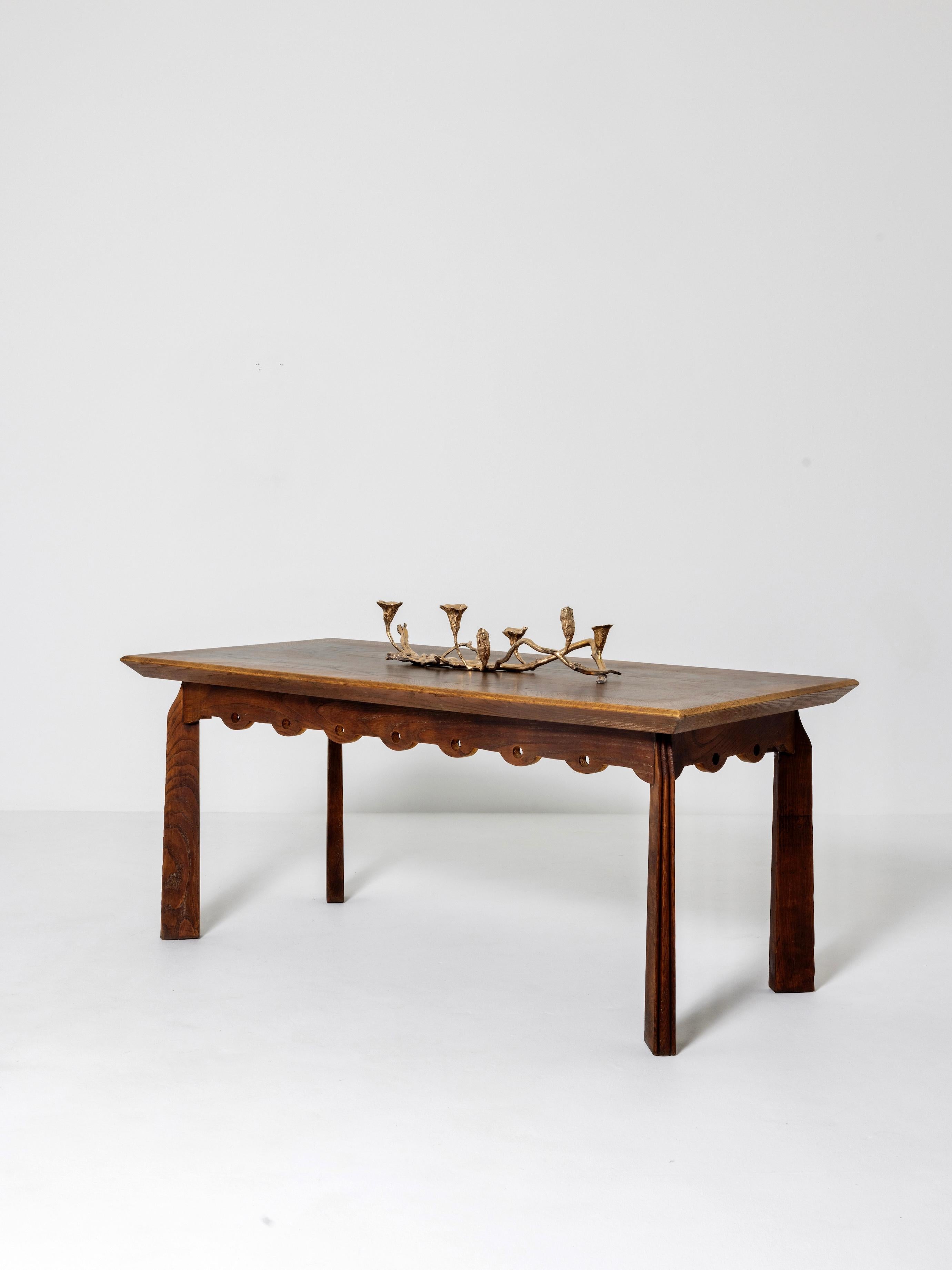 Hand-Carved Italian Modern Dining Table by Paolo Buffa, circa 1940 For Sale