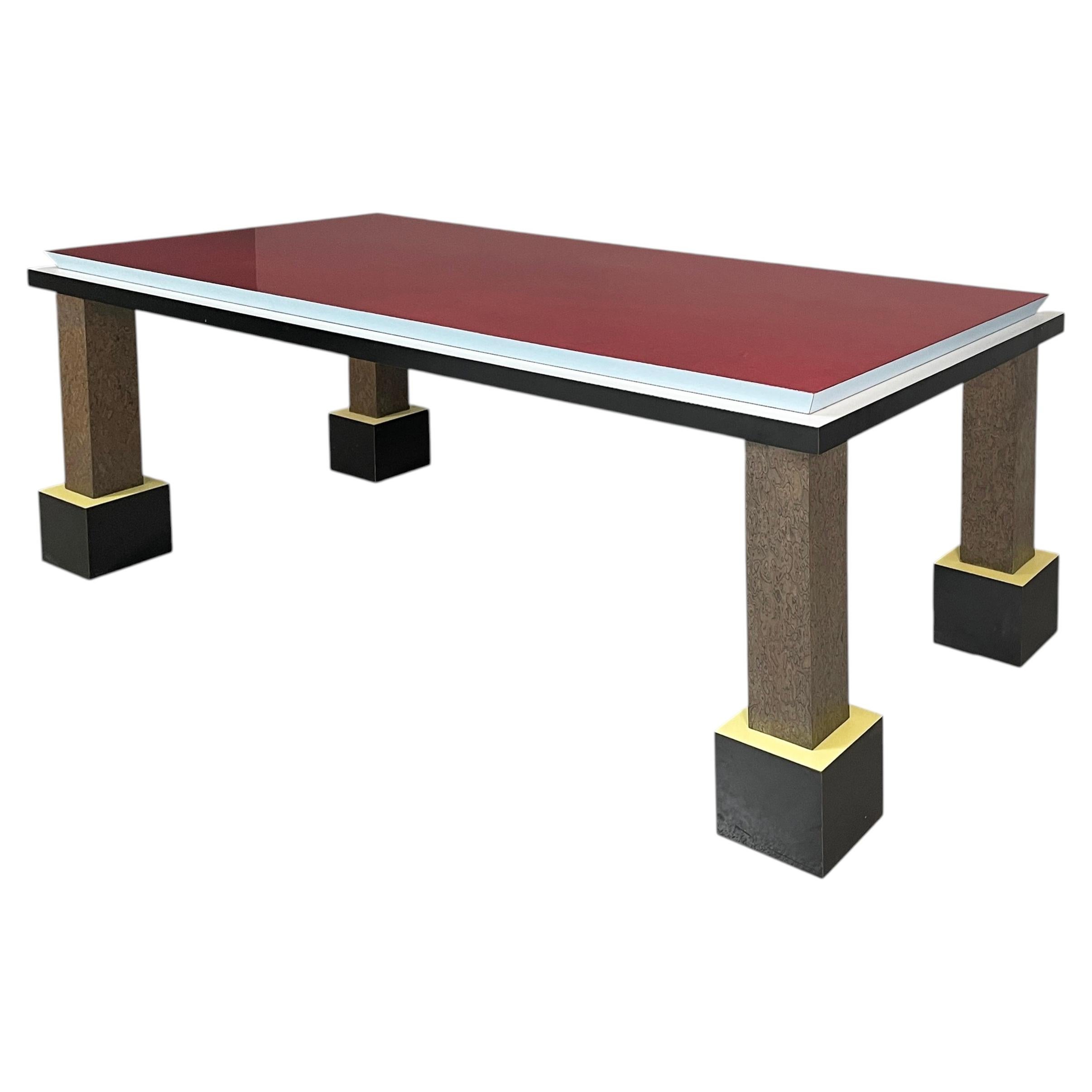 Italian modern dining table Palm Spring by Ettore Sottsass for Memphis, 1984