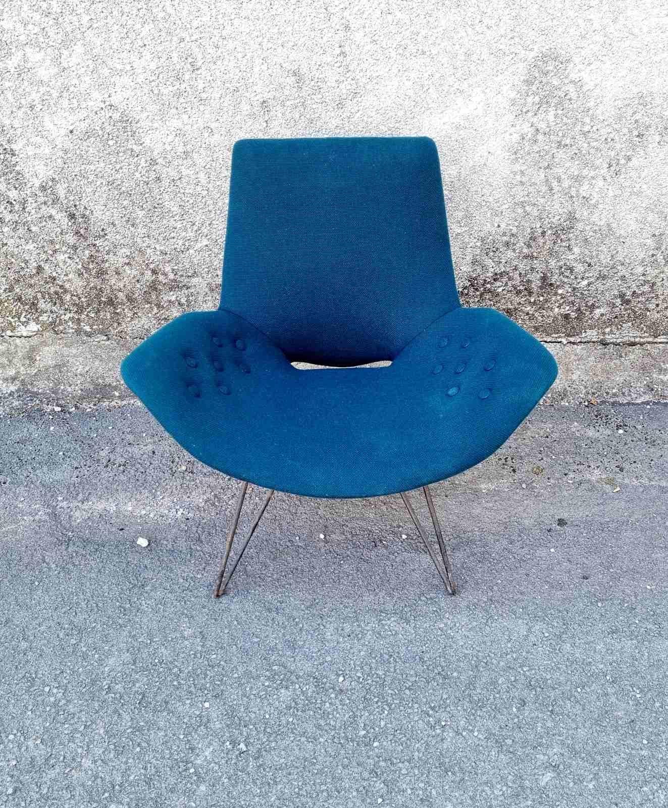 Fauteuil moderne italien attribué à Augusto Bozzi pour Saporiti, Italie, années 60 en vente 4