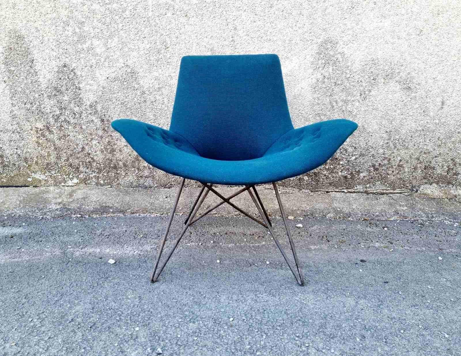 Fauteuil moderne italien attribué à Augusto Bozzi pour Saporiti, Italie, années 60 en vente 5
