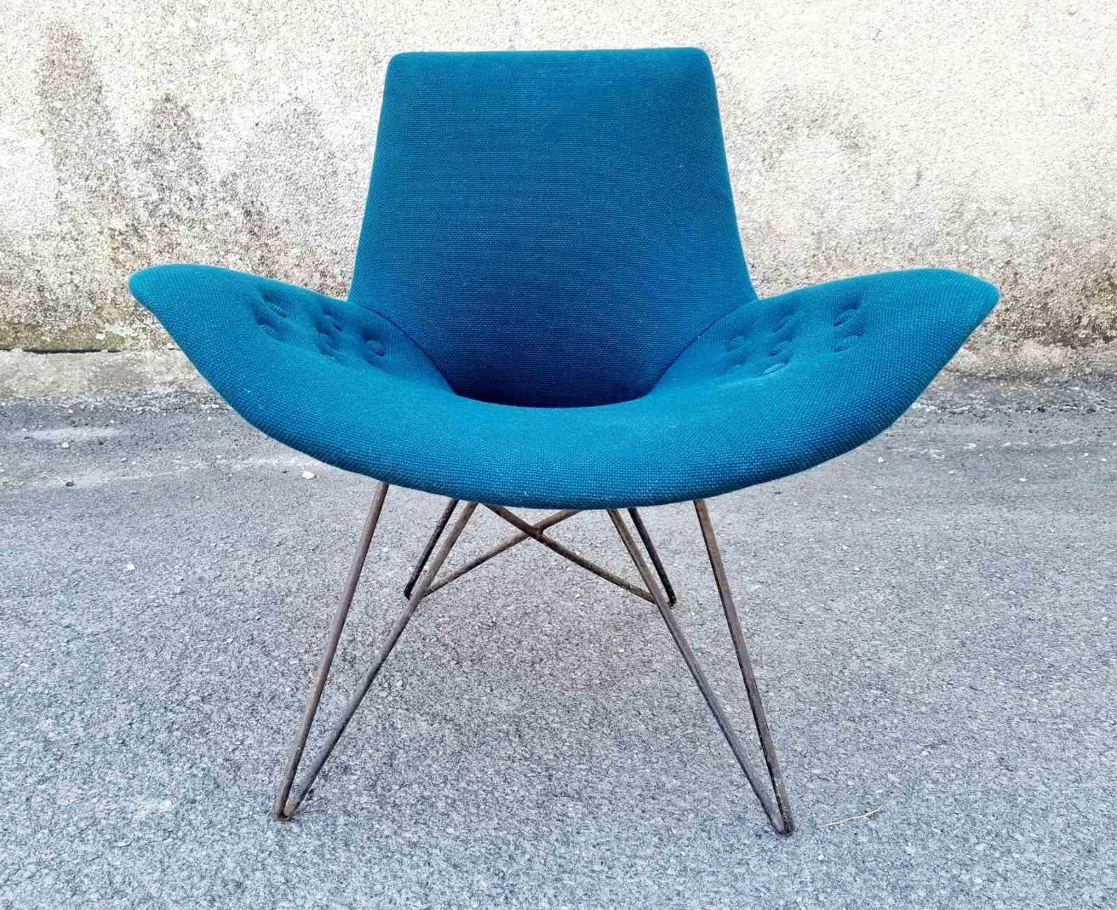 Mid-Century Modern Fauteuil moderne italien attribué à Augusto Bozzi pour Saporiti, Italie, années 60 en vente