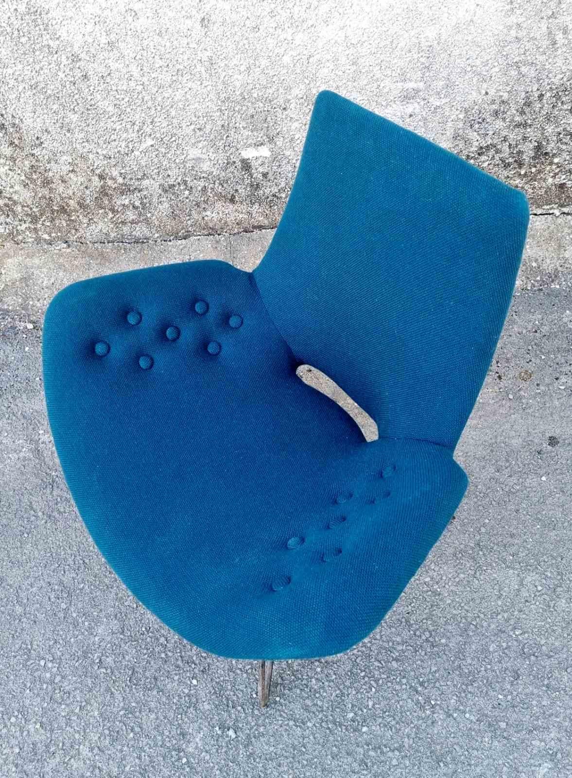 Fauteuil moderne italien attribué à Augusto Bozzi pour Saporiti, Italie, années 60 Bon état - En vente à Lucija, SI
