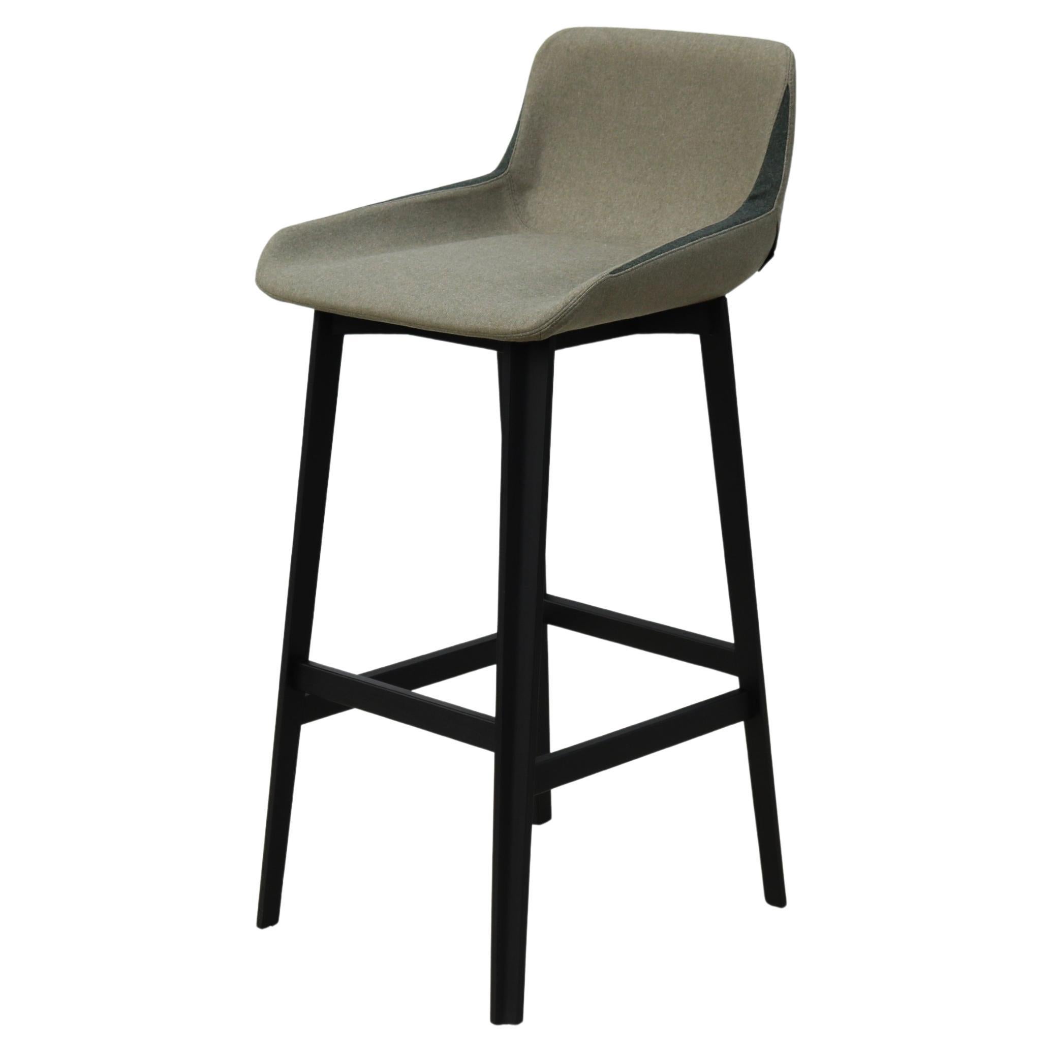 Italian Modern Emanuel Gargano and Anton Cristell for Amura Panis Wool Barstool