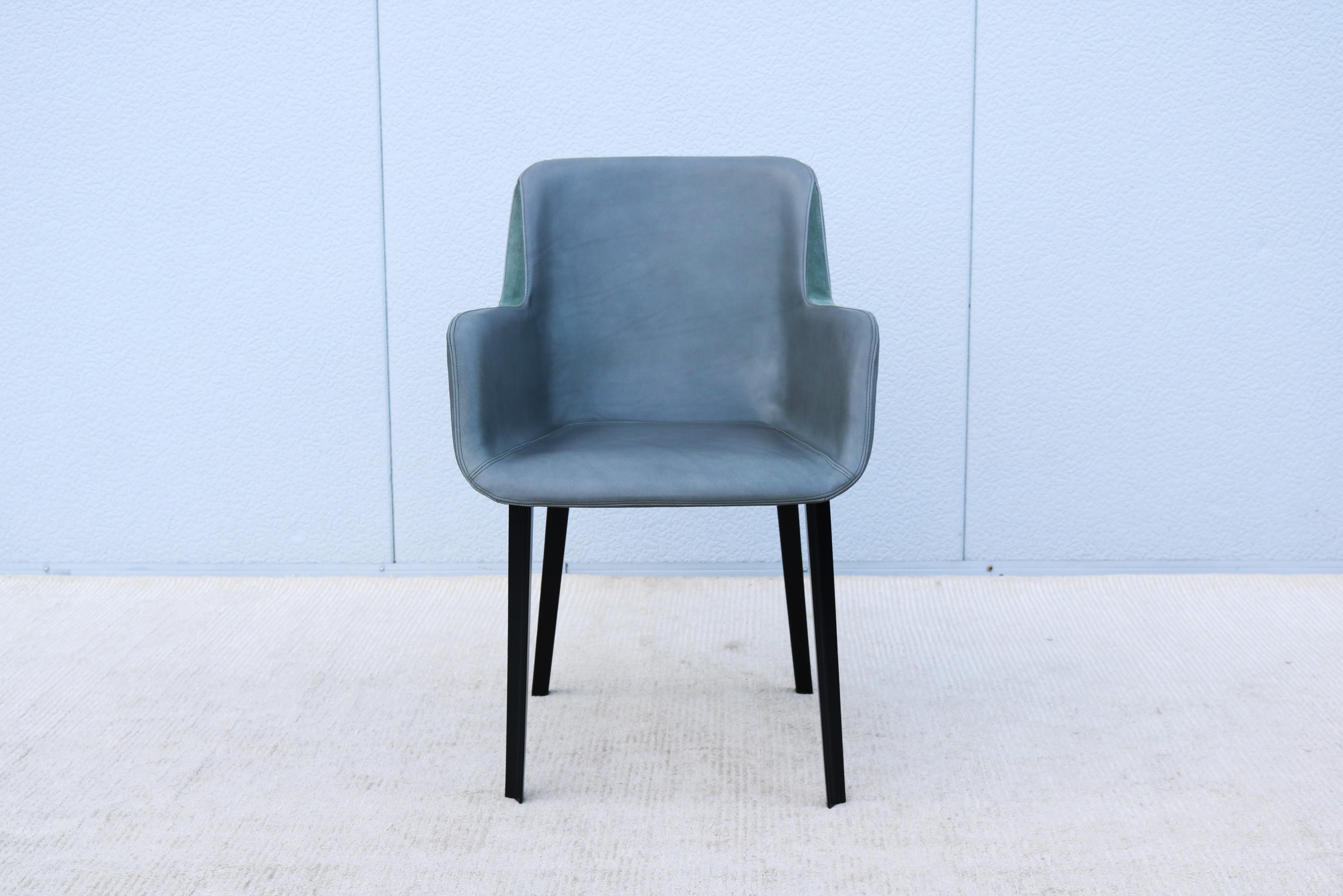 Italian Modern Emanuel Gargano & Anton Cristell for Amura Panis Leather Armchair For Sale 4