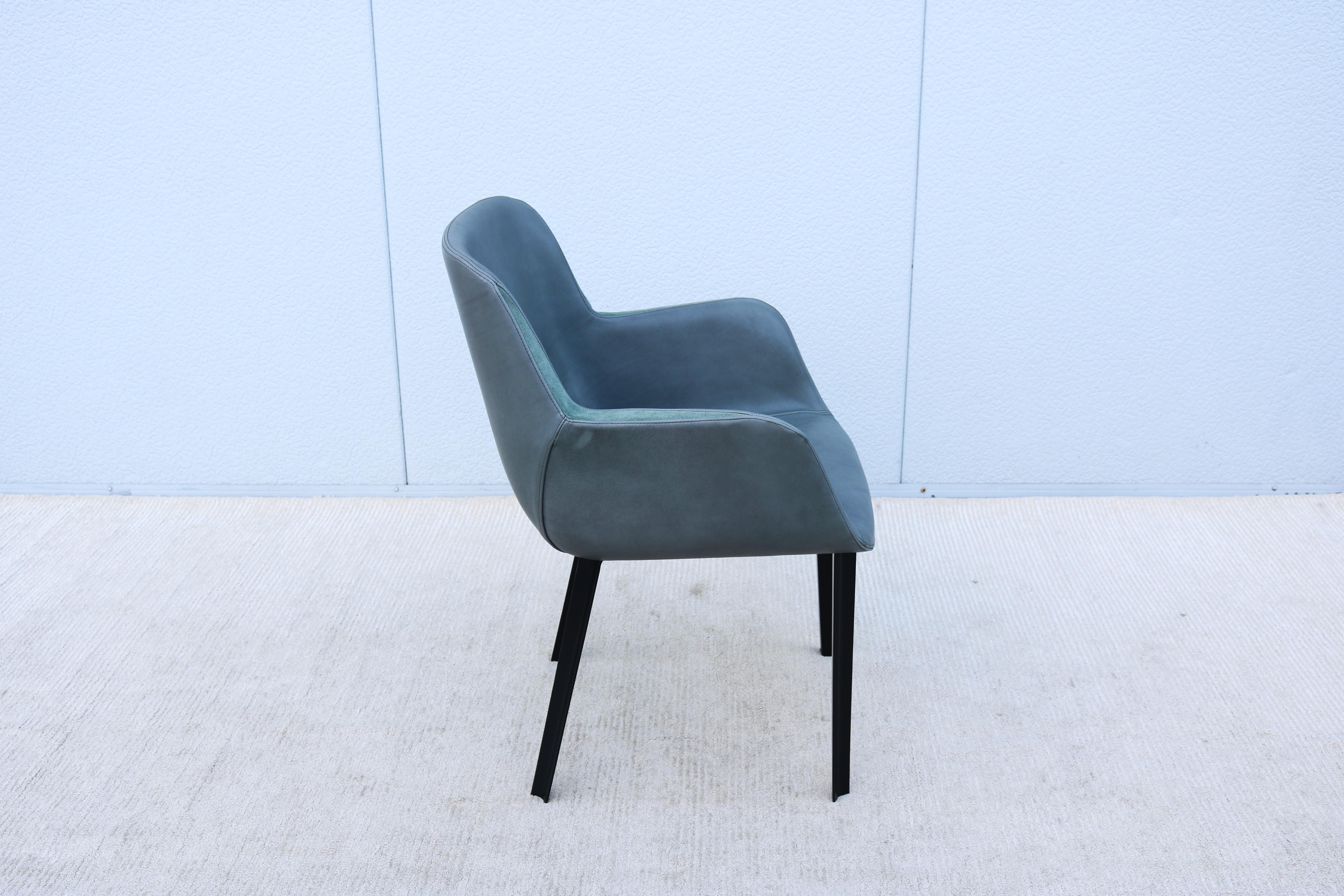 Italian Modern Emanuel Gargano & Anton Cristell for Amura Panis Leather Armchair For Sale 5