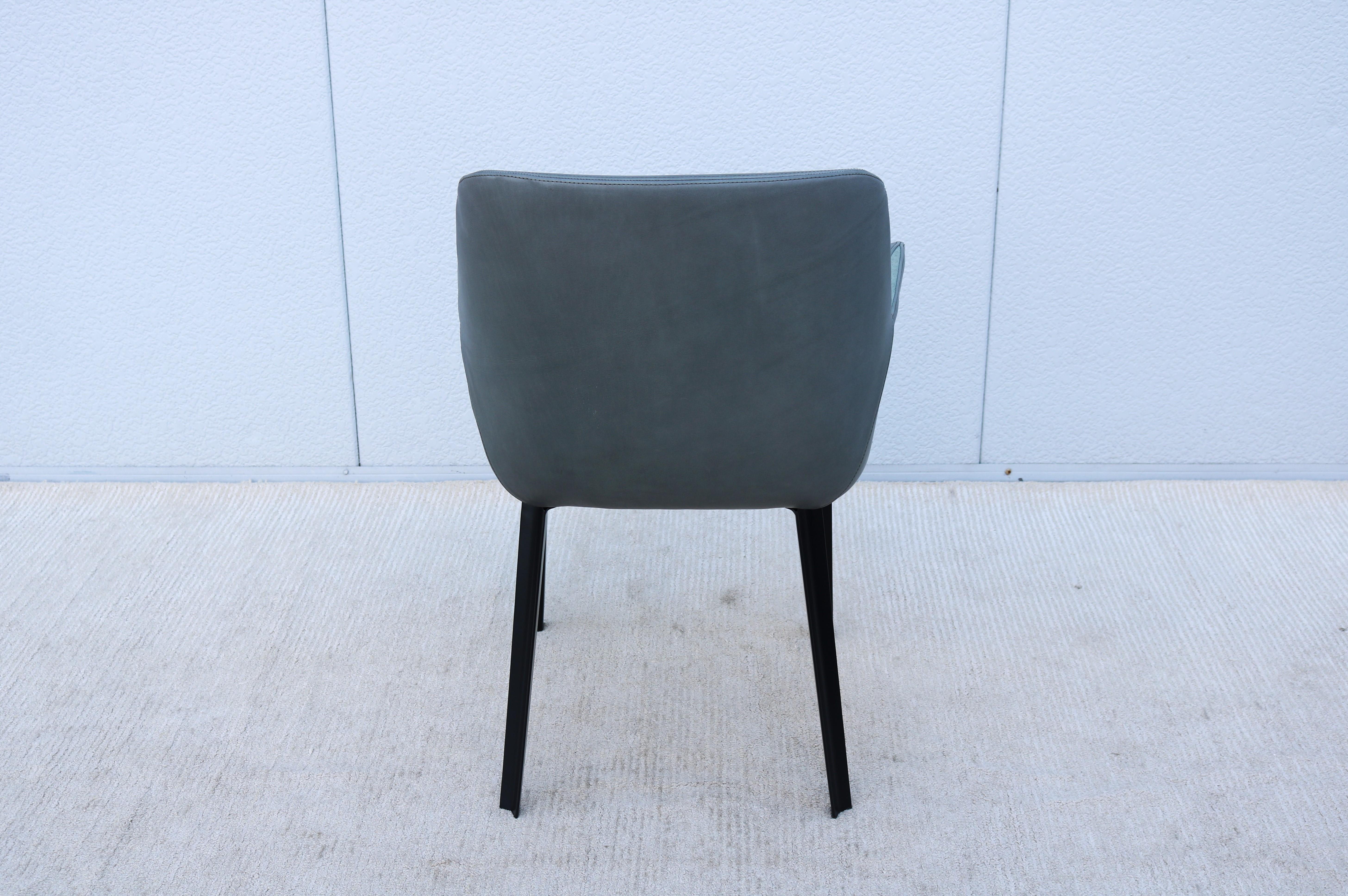 Italian Modern Emanuel Gargano & Anton Cristell for Amura Panis Leather Armchair For Sale 6