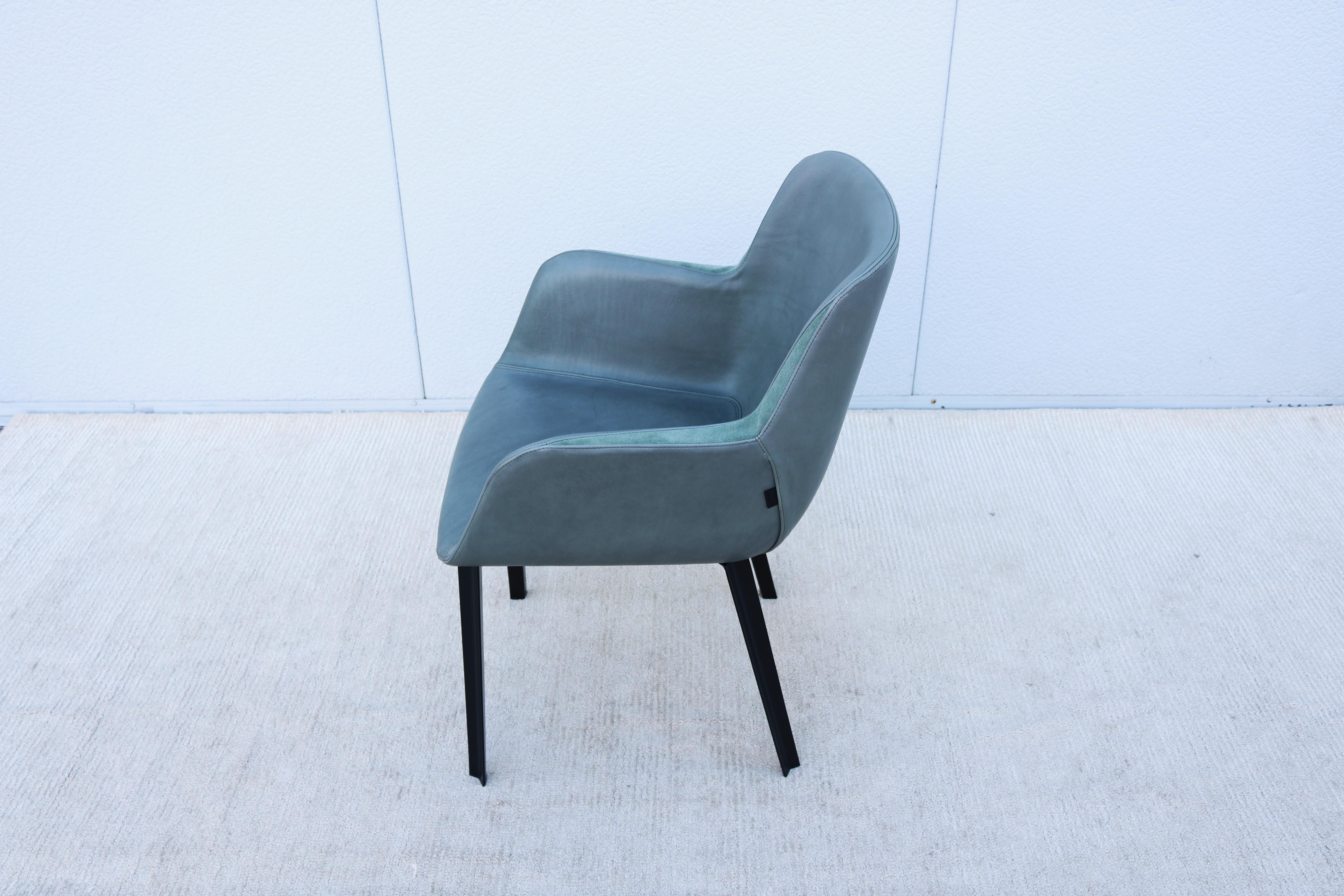 Italian Modern Emanuel Gargano & Anton Cristell for Amura Panis Leather Armchair For Sale 7