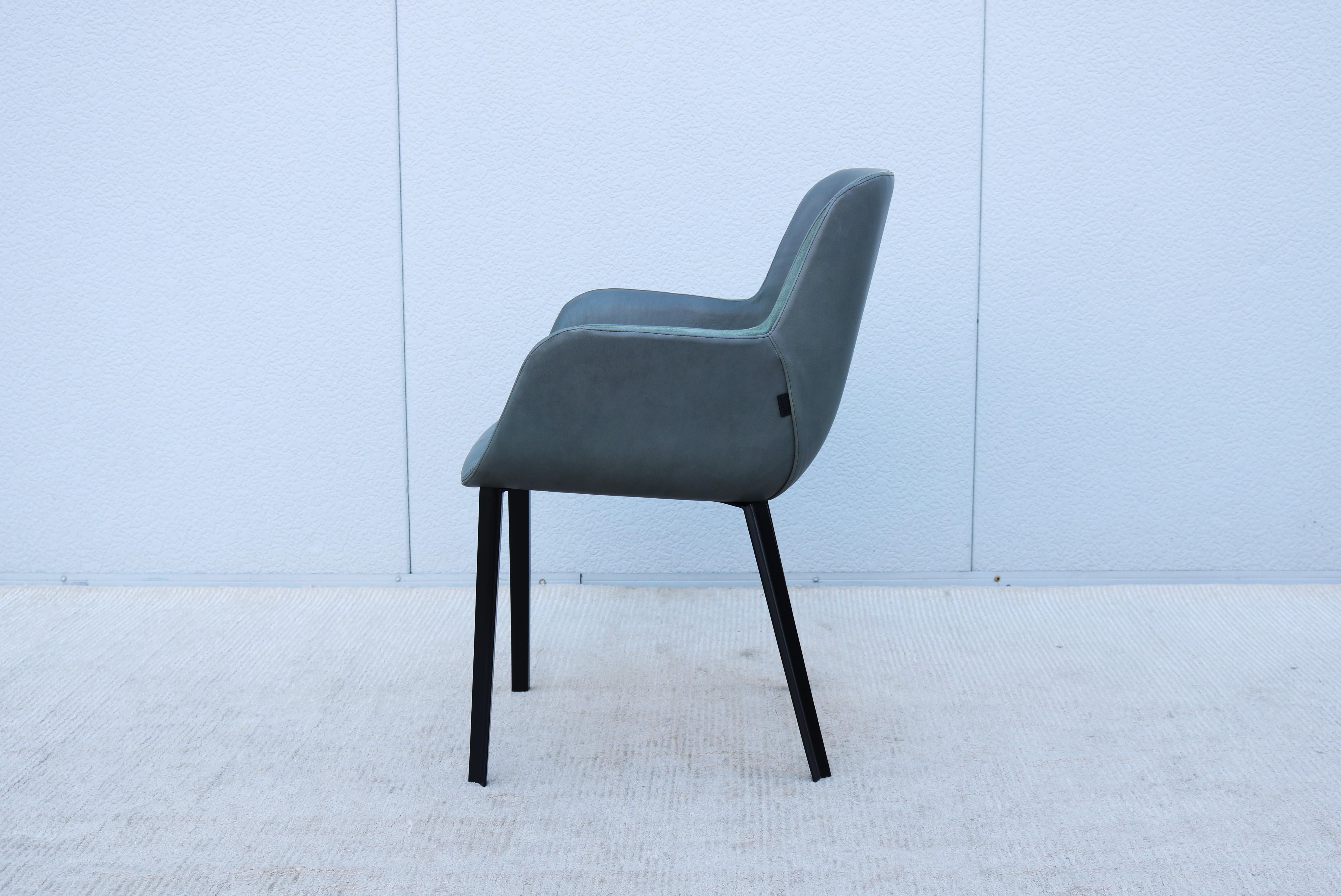 Italian Modern Emanuel Gargano & Anton Cristell for Amura Panis Leather Armchair For Sale 8