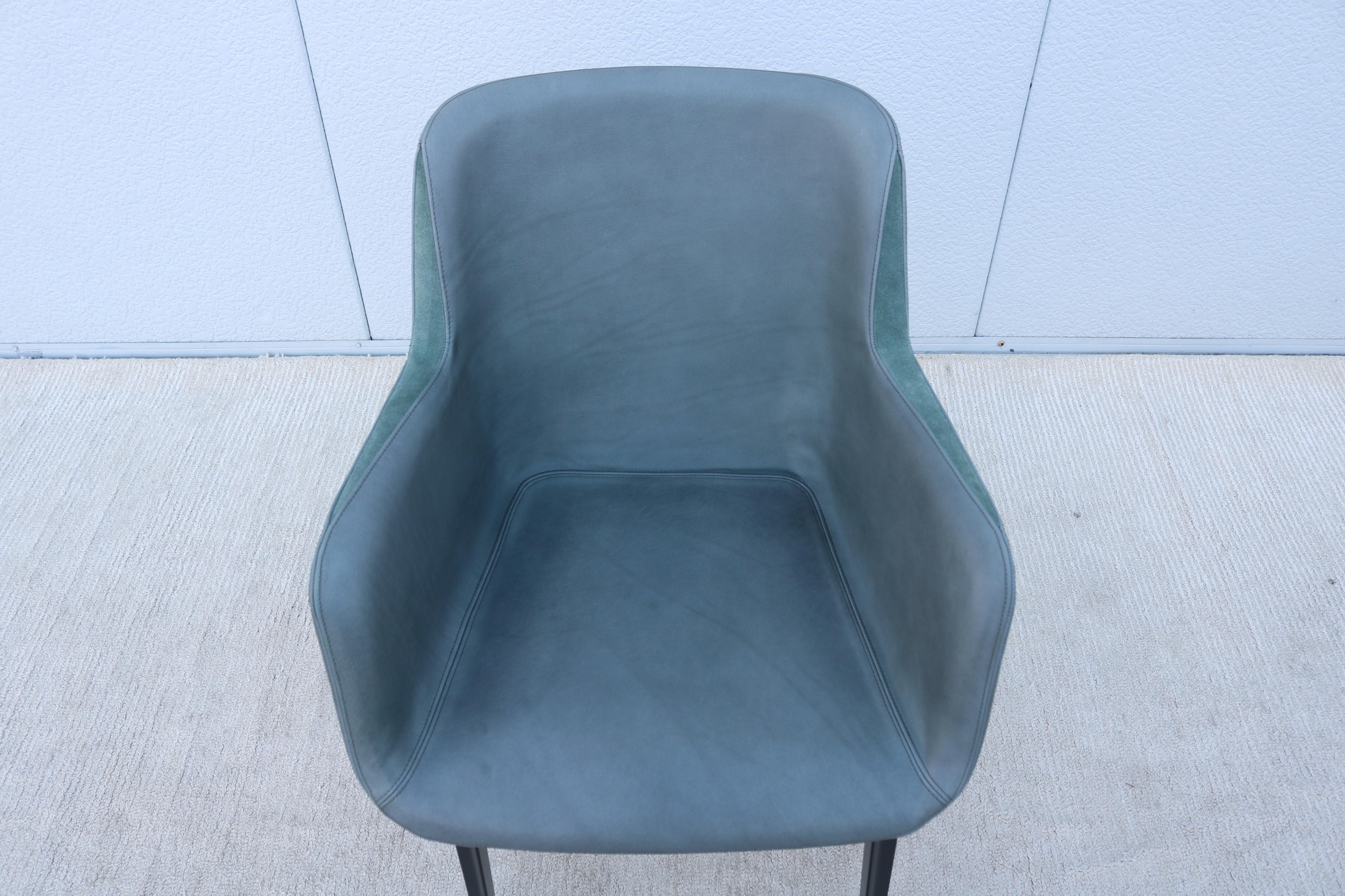 Italian Modern Emanuel Gargano & Anton Cristell for Amura Panis Leather Armchair For Sale 9