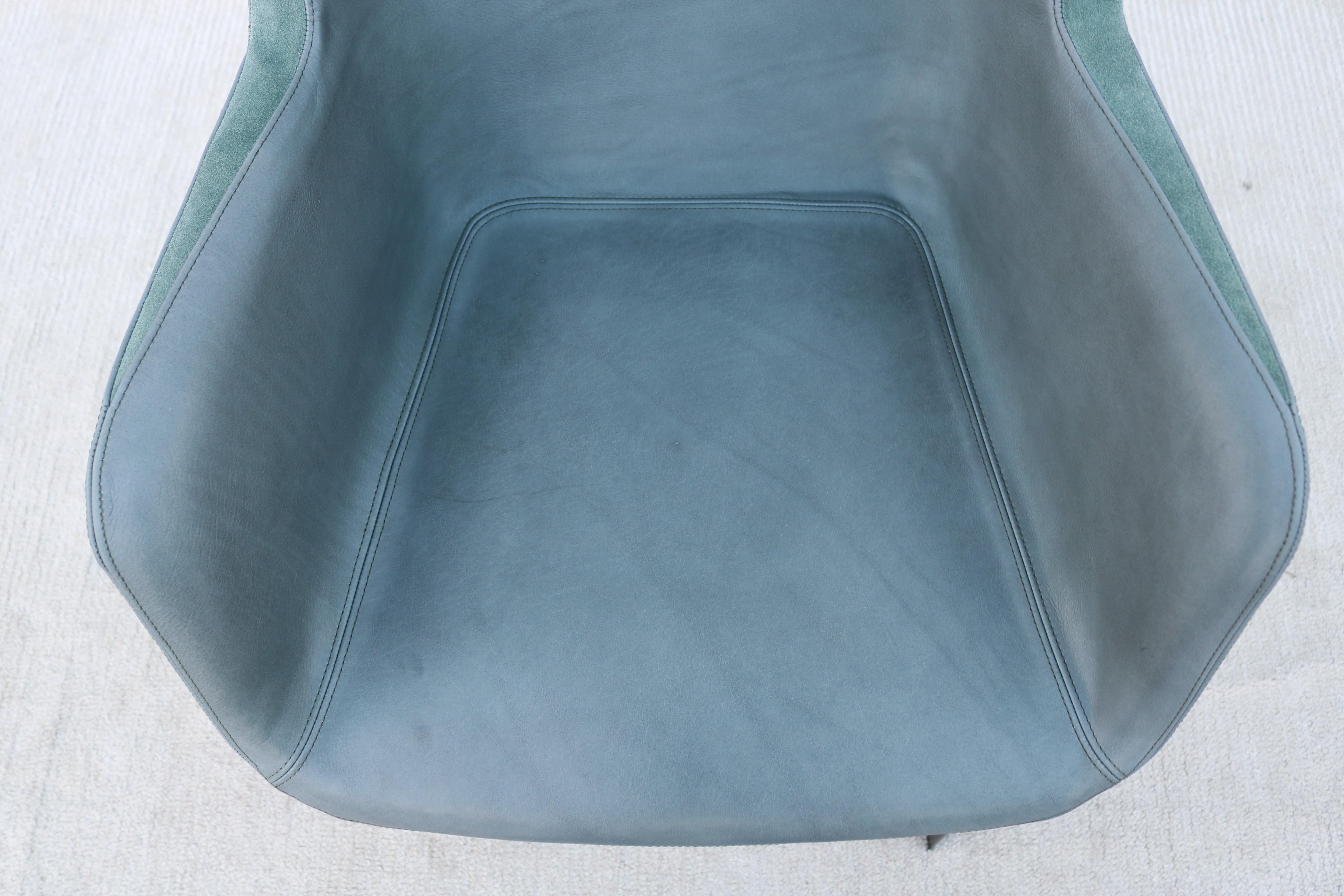 Italian Modern Emanuel Gargano & Anton Cristell for Amura Panis Leather Armchair For Sale 10