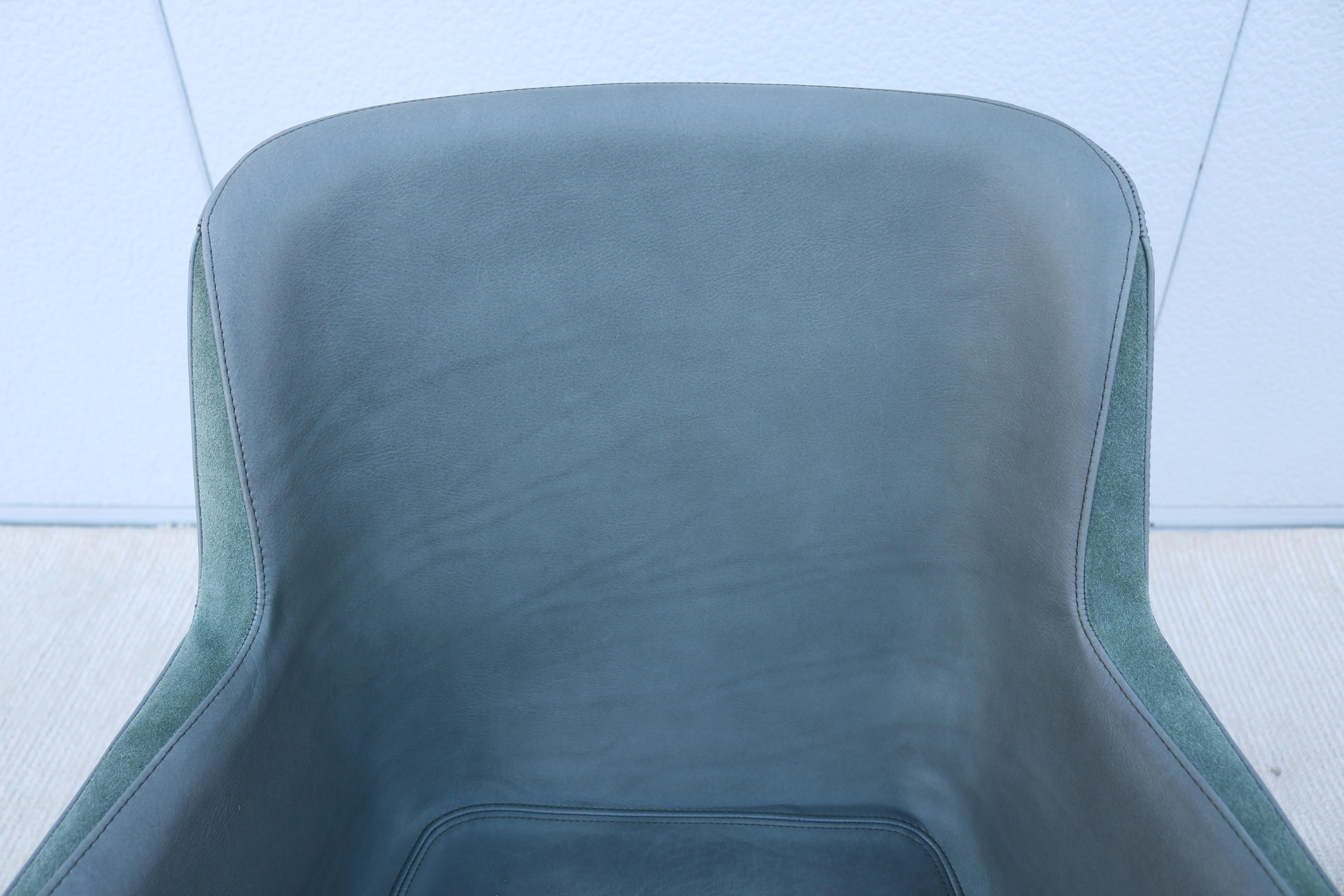 Italian Modern Emanuel Gargano & Anton Cristell for Amura Panis Leather Armchair For Sale 11