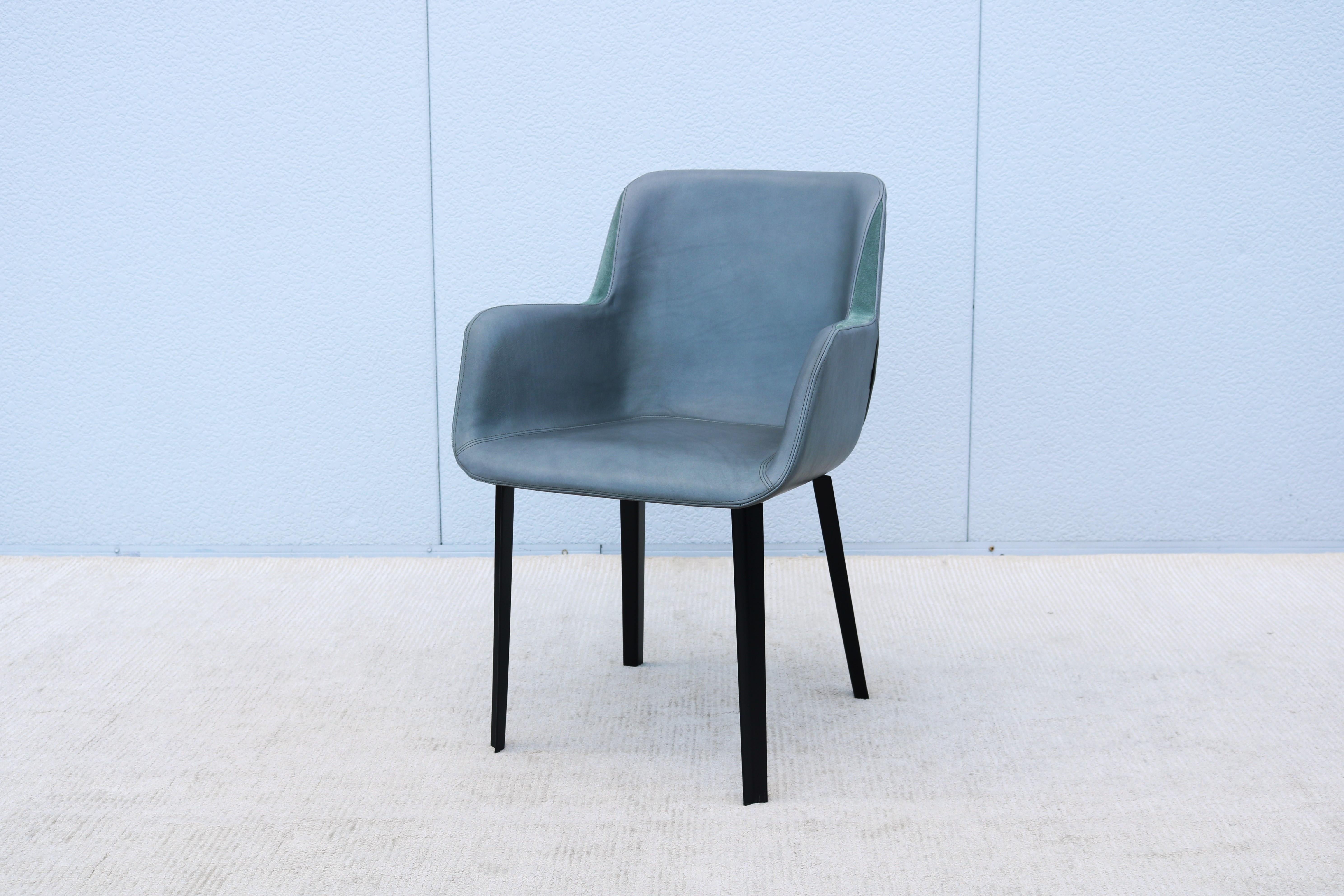 Contemporary Italian Modern Emanuel Gargano & Anton Cristell for Amura Panis Leather Armchair For Sale