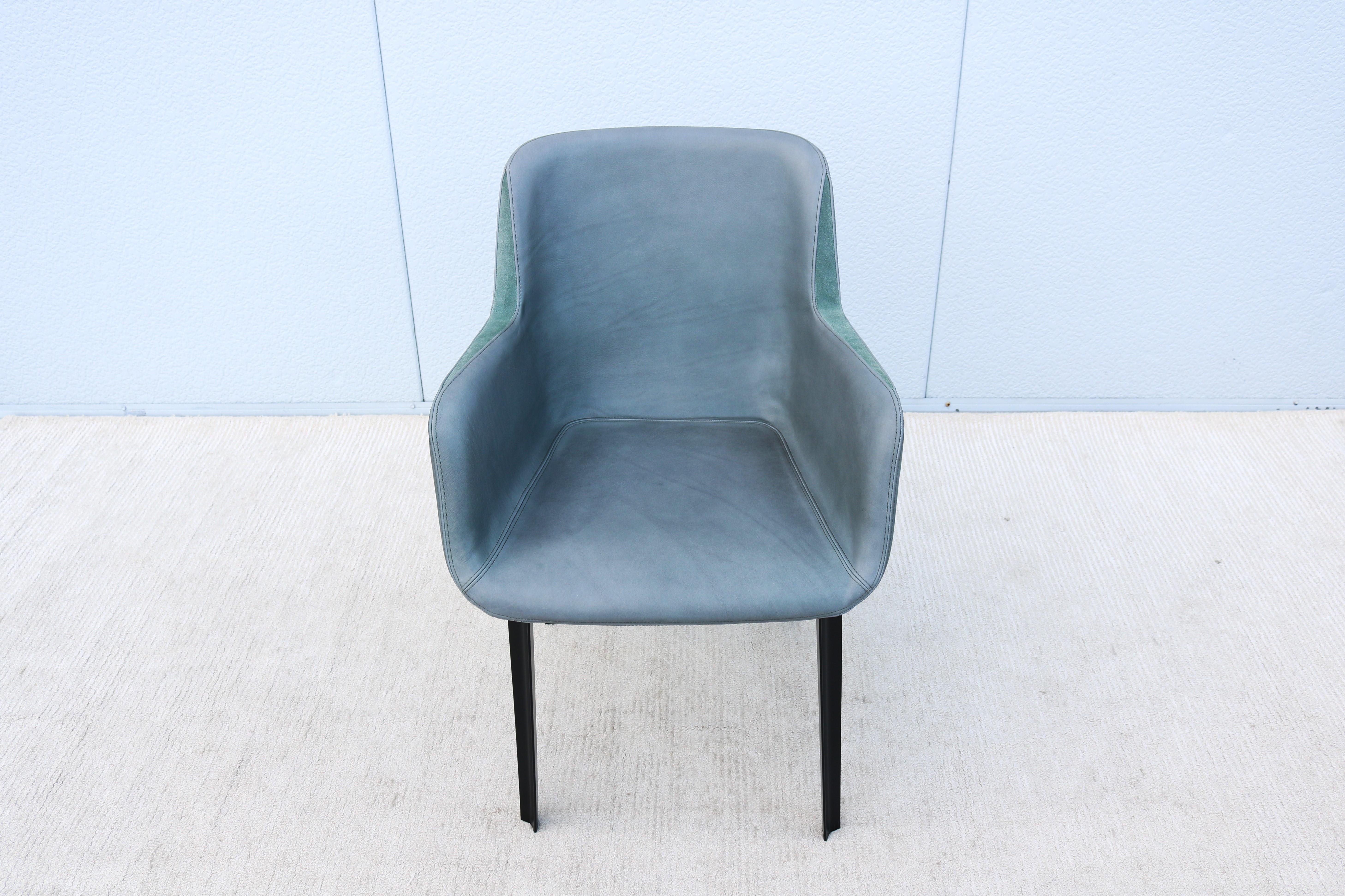 Italian Modern Emanuel Gargano & Anton Cristell for Amura Panis Leather Armchair For Sale 3