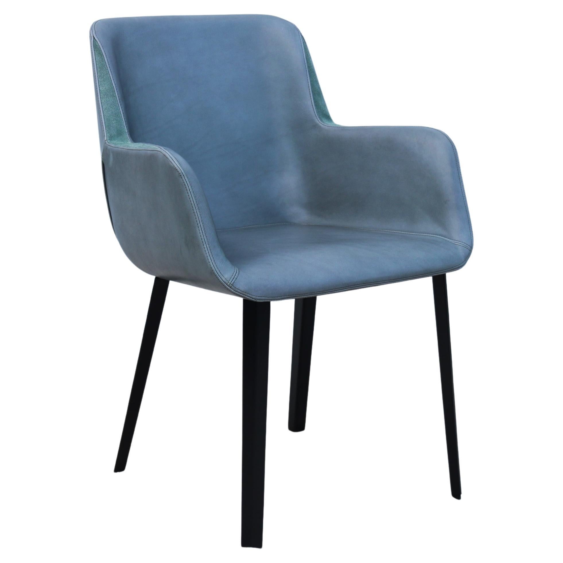 Italian Modern Emanuel Gargano & Anton Cristell for Amura Panis Leather Armchair