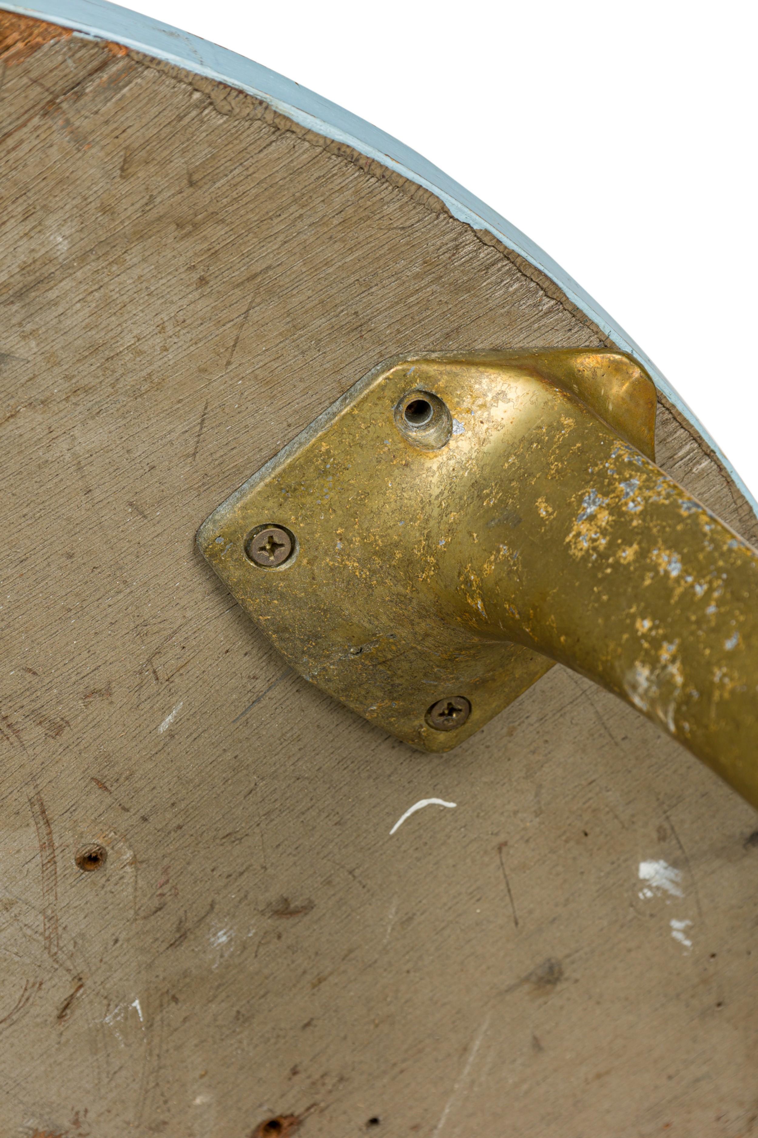 Tavolo da centro / colazione moderno italiano in legno smaltato e ottone, stile Ponti in vendita 6