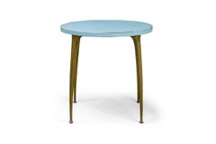 Italian Modern Enameled Wood & Brass Center / Breakfast Table, Style of Ponti
