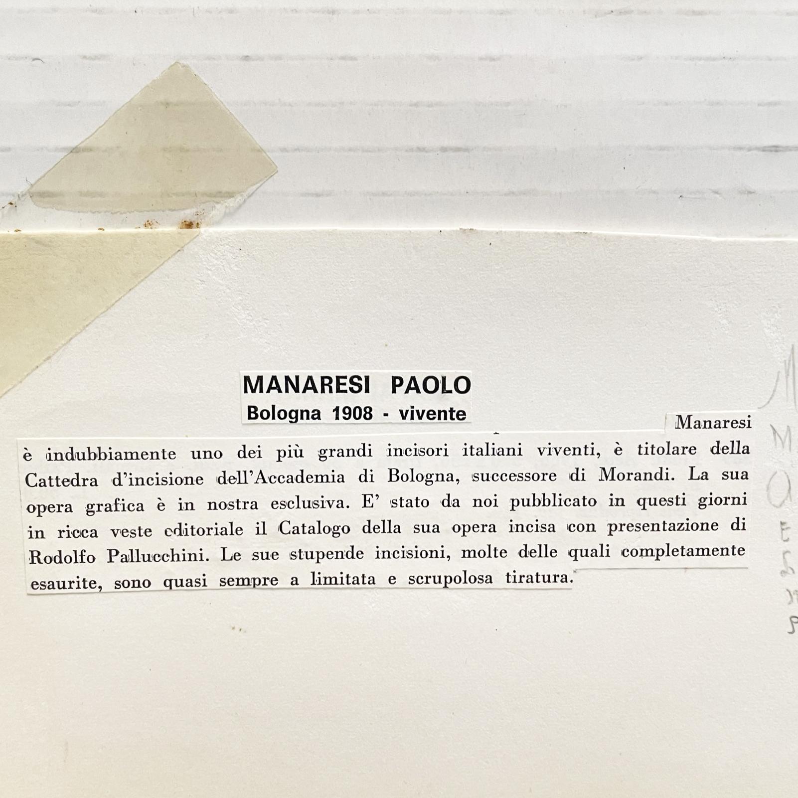 Italienischer moderner italienischer Gravurdruck des Marktes von Paolo Manaresi aus Bologna, 1945 im Angebot 2