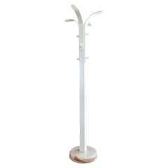 Vintage Italian Mid-Century Modern Ettore Sottsass White Bentwood Coat Rack Stand