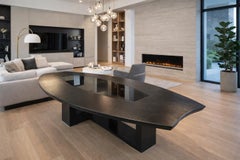 Tavolo direzionale moderno italiano, finitura nera - Collection'S di Tecno, 1994