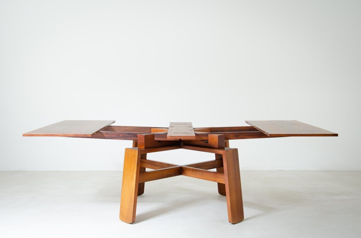 20th Century Italian Modern Extension Dining Table designed by Silvio Coppola For Sale