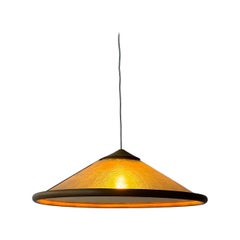 Italian modern Fiberglass wood chandelier by Giovanni Offredi MC Selvini, 1970s