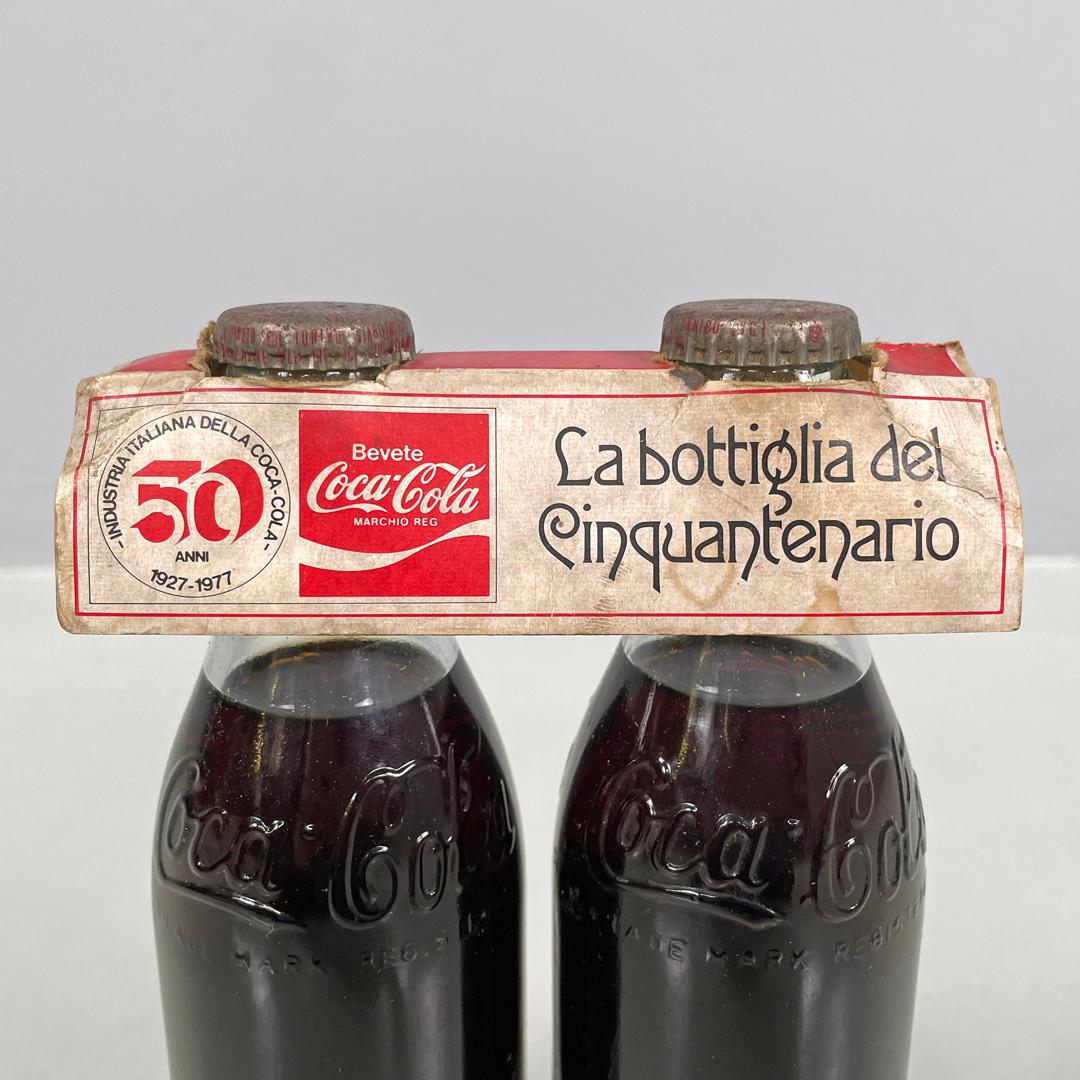 Bottiglie italiane moderne per il cinquantesimo anniversario della Coca-Cola, 1977 In condizioni discrete a MIlano, IT