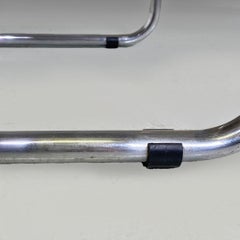 Italian modern five metal, beech and white cotton Cesca style chairs, 1970s