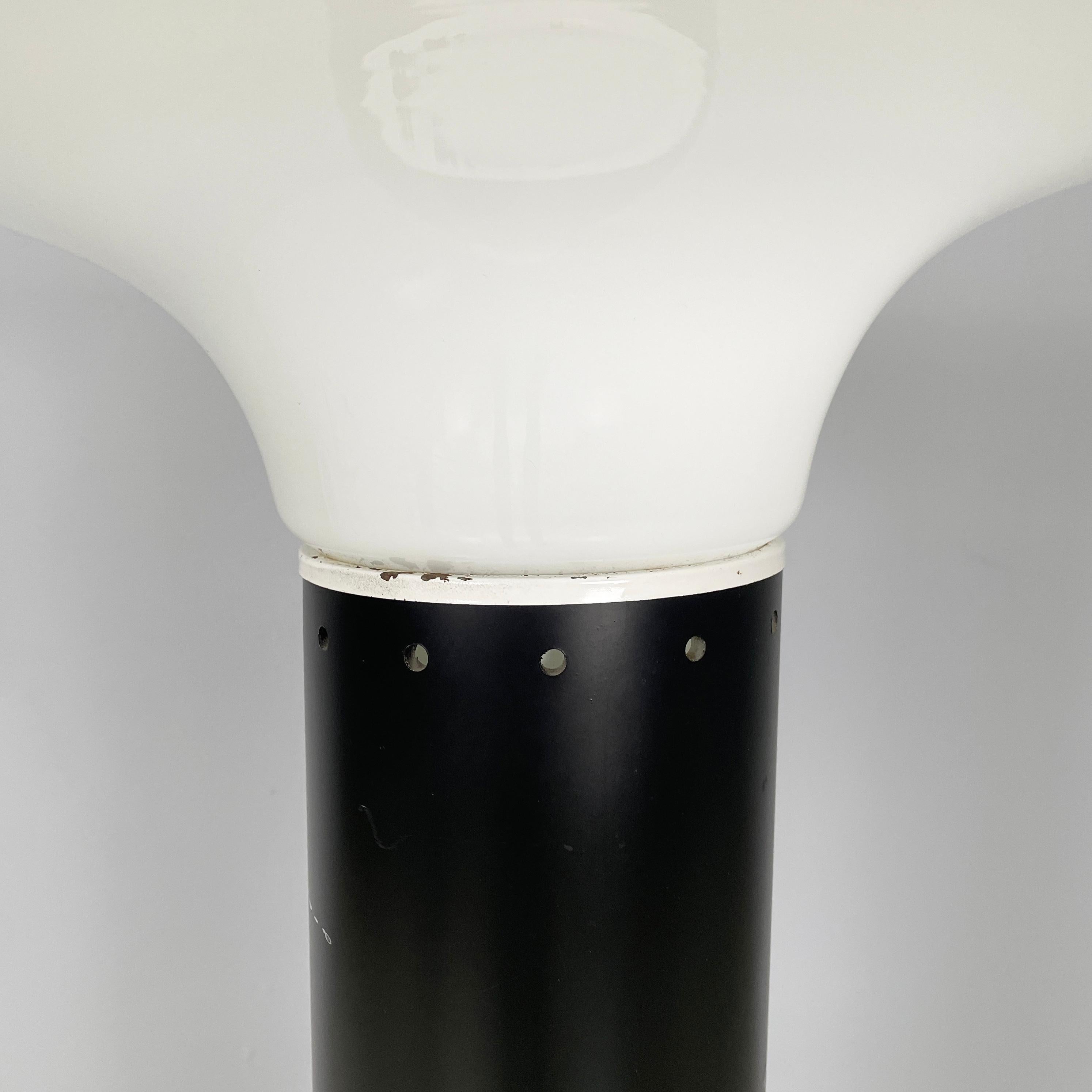 Italian modern Floor lamp in opaline glass metal plastic by Gino Vistosi, 1970s For Sale 4