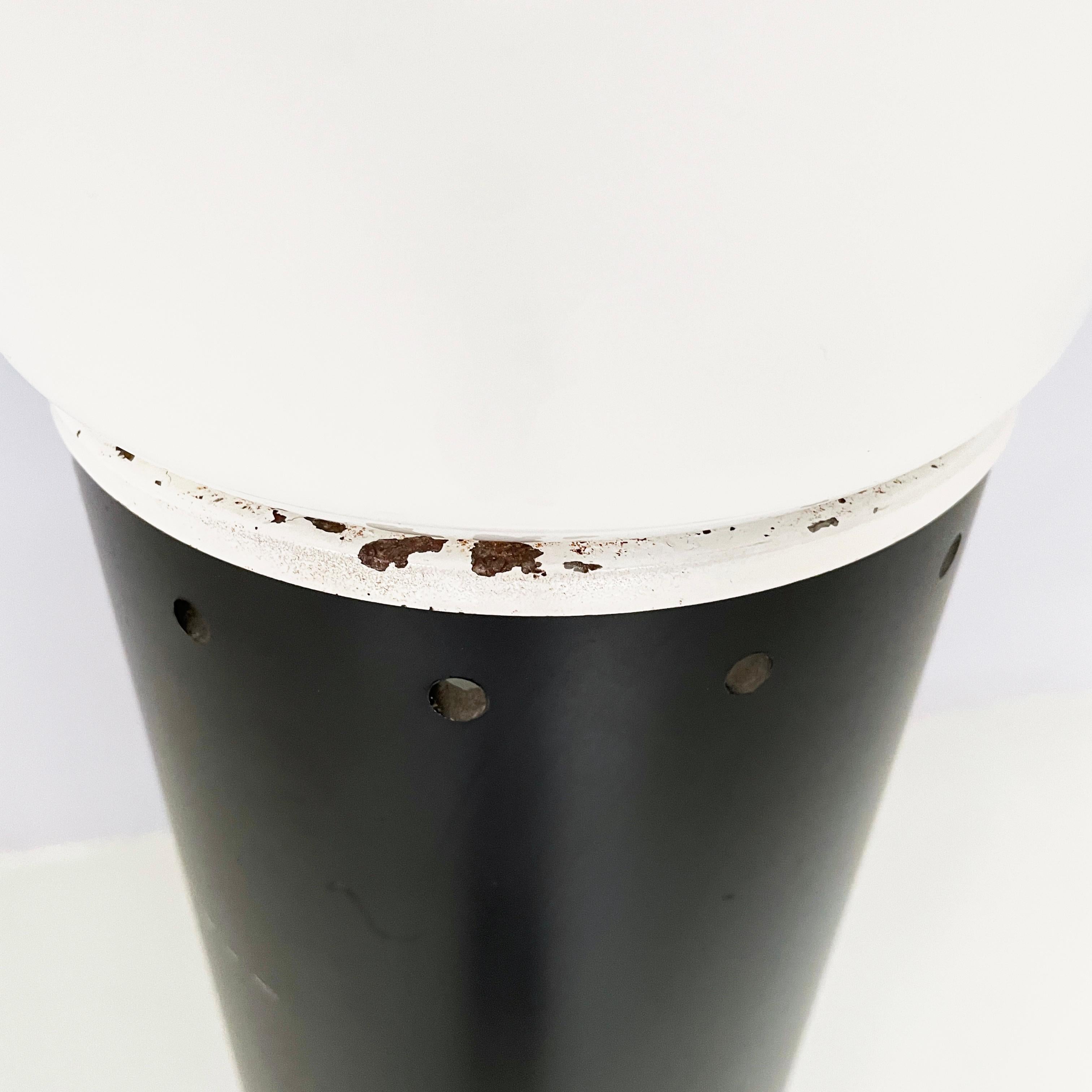 Italian modern Floor lamp in opaline glass metal plastic by Gino Vistosi, 1970s For Sale 5