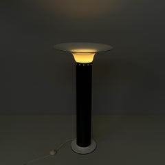 Lampadaire moderne italien en verre opalin métallique de Gino Vistosi, 1970