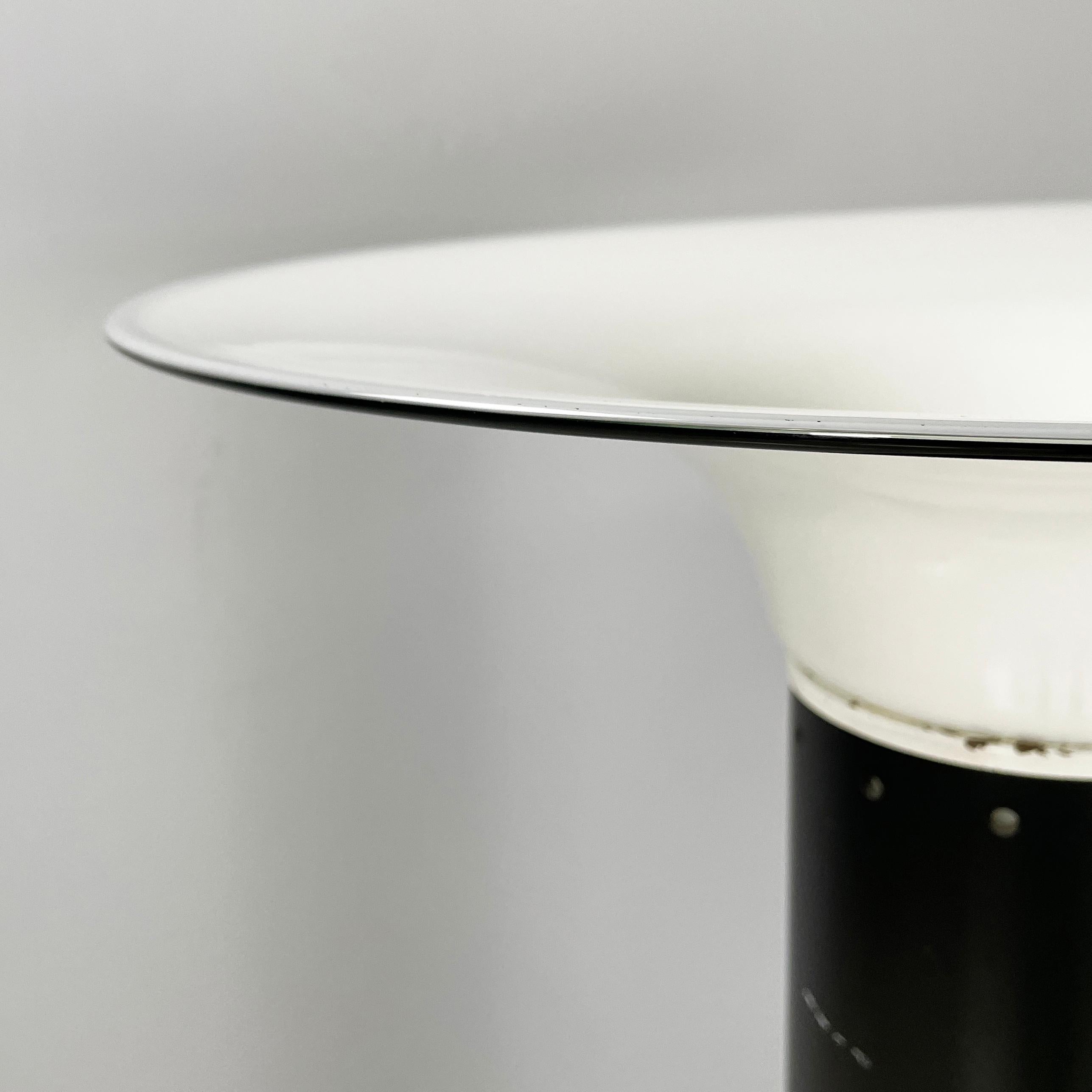 Metal Italian modern Floor lamp in opaline glass metal plastic by Gino Vistosi, 1970s For Sale