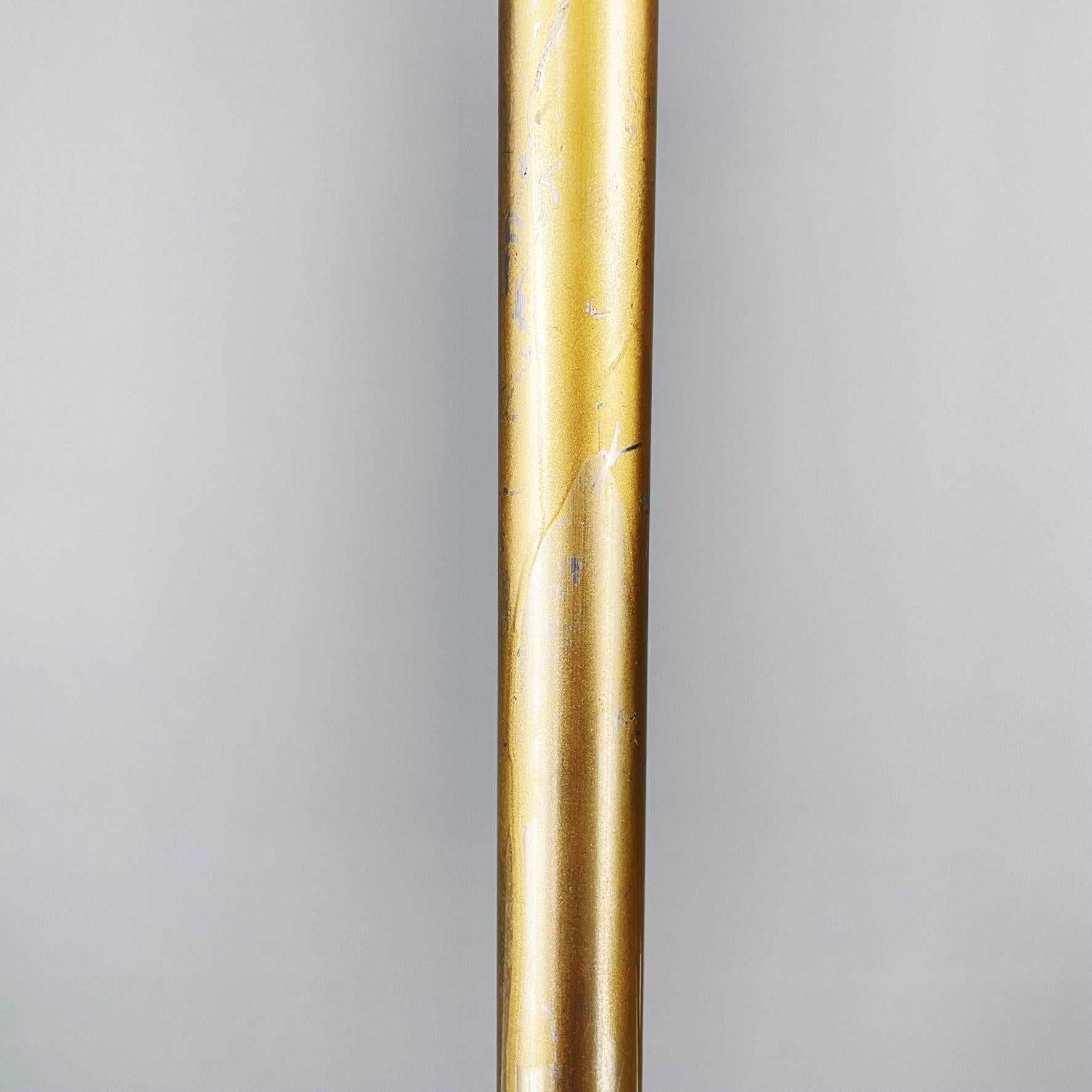 Italian Modern Floor lamp in opaline plexiglass, marble and golden metal, 1970s For Sale 6