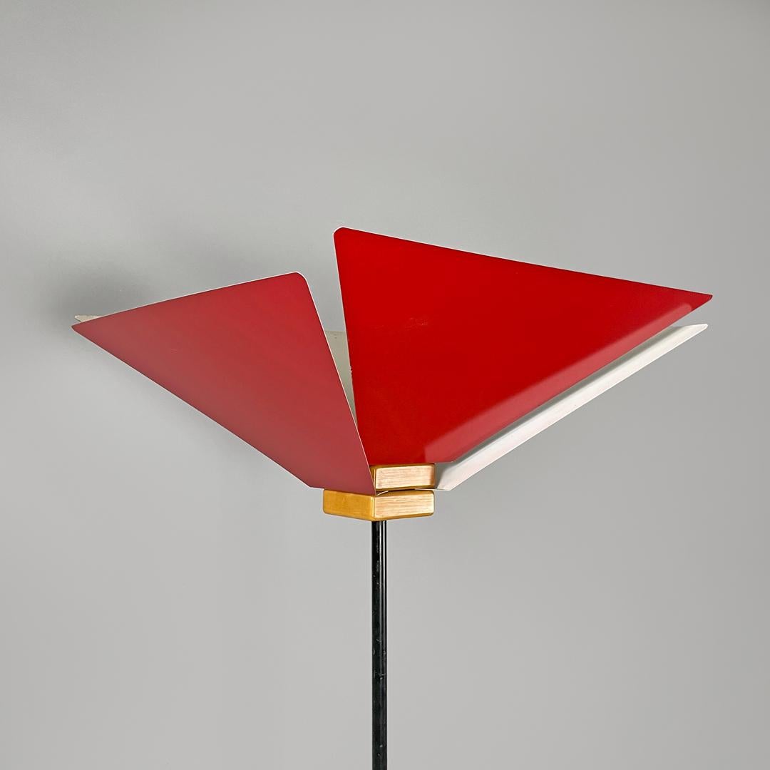 Italian modern floor lamp Kasuko in red metal by De Pas D’Urbino Lomazzi, 1970s For Sale 1