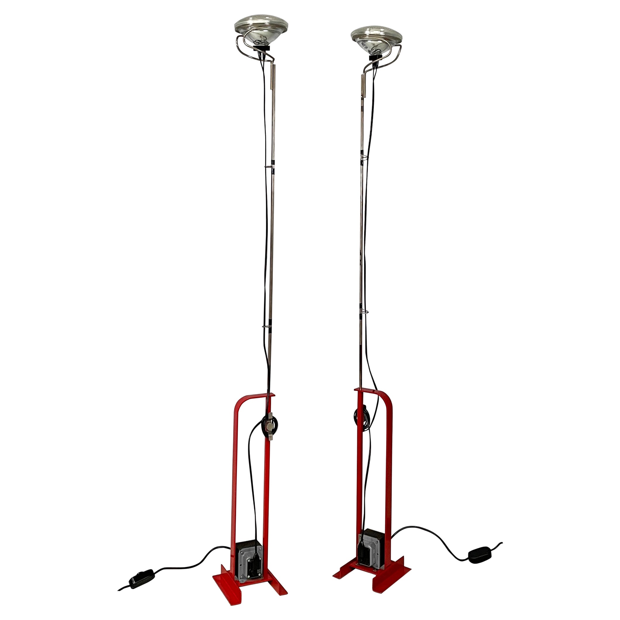 Italian modern floor lamps Toio by Achille Pier Giacomo Castiglioni Flos, 1970s For Sale