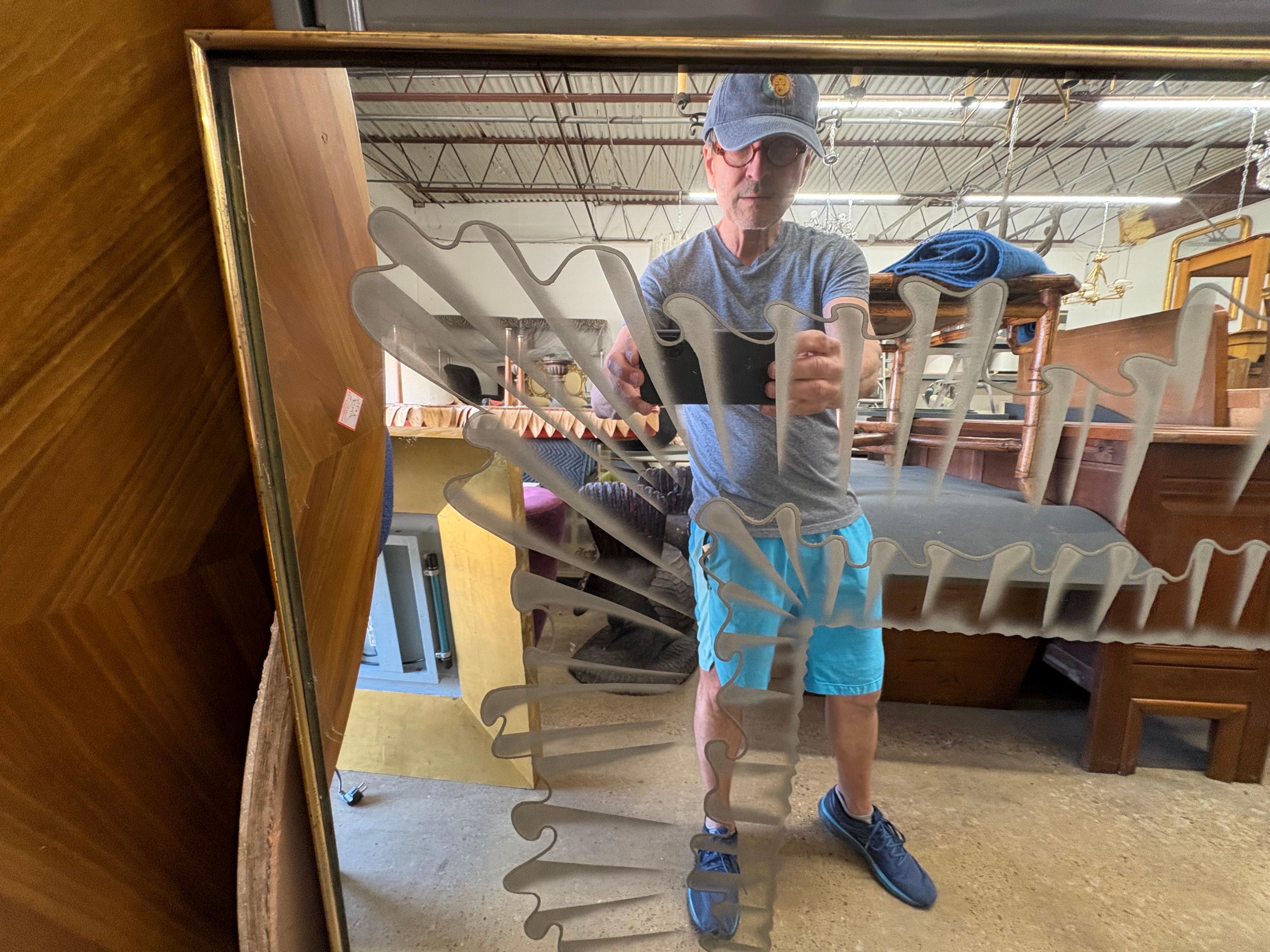 Italian Modern Fontana Arte Attributed Mirror en vente 6