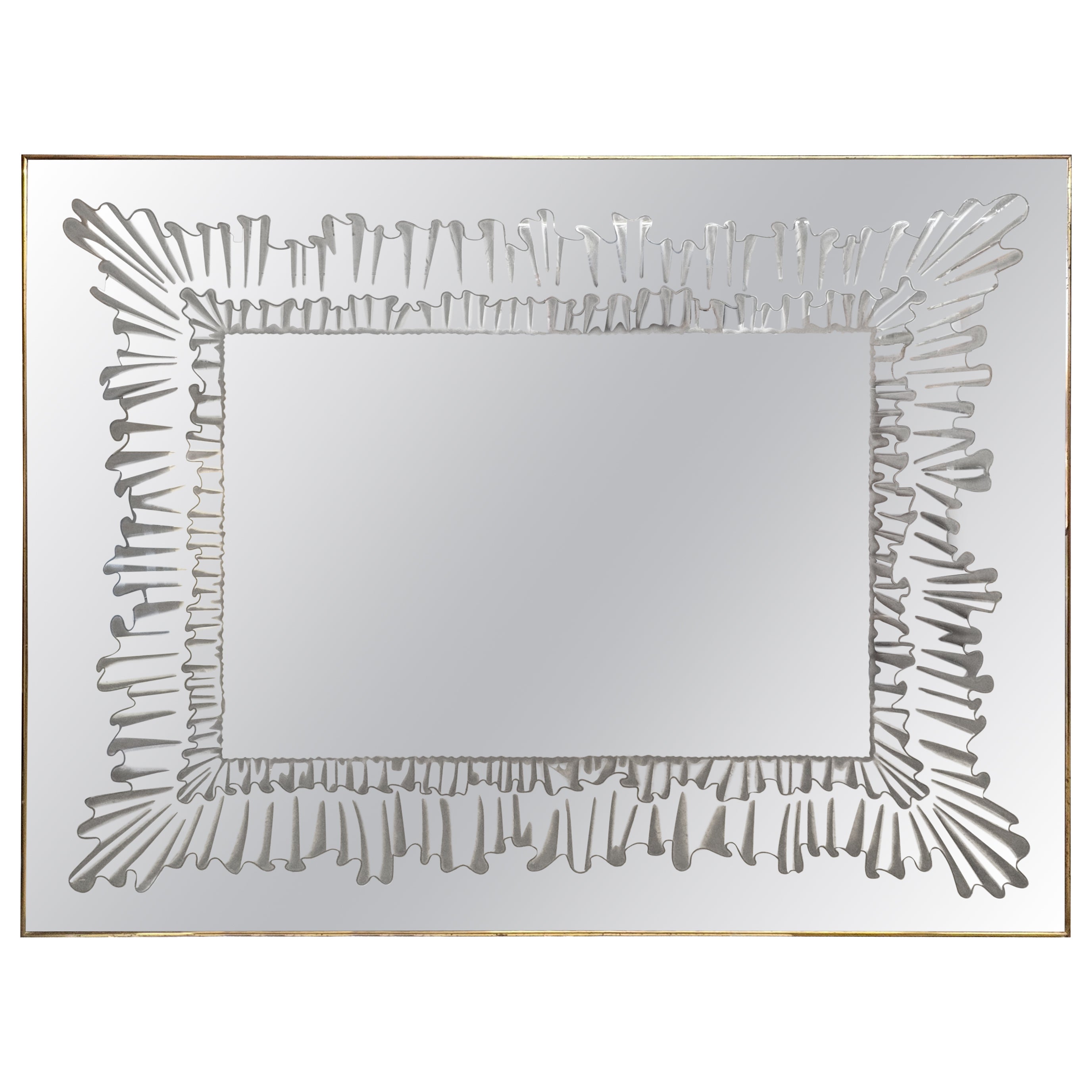 Italian Modern Fontana Arte Attributed Mirror