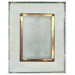 Fontana Arte moderna italiana con cornice in vetro e ottone